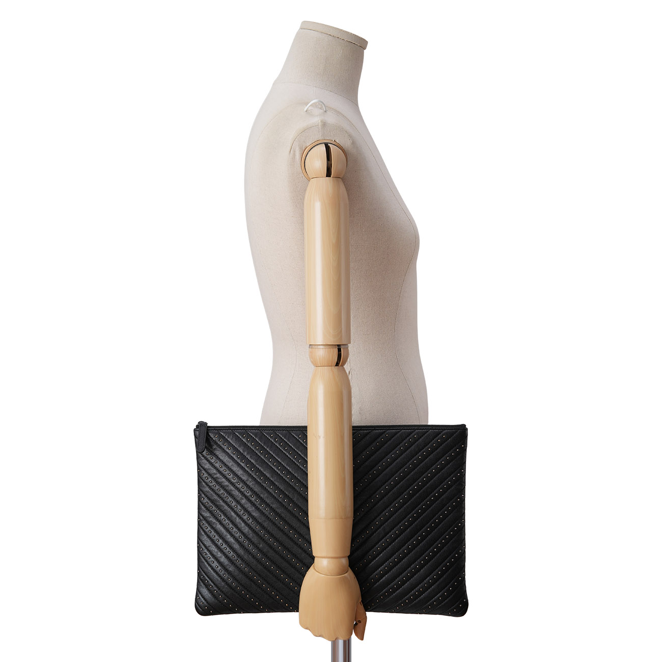 CHANEL(USED)샤넬 2.55 빈티지 닷 쉐브론 클러치 블랙