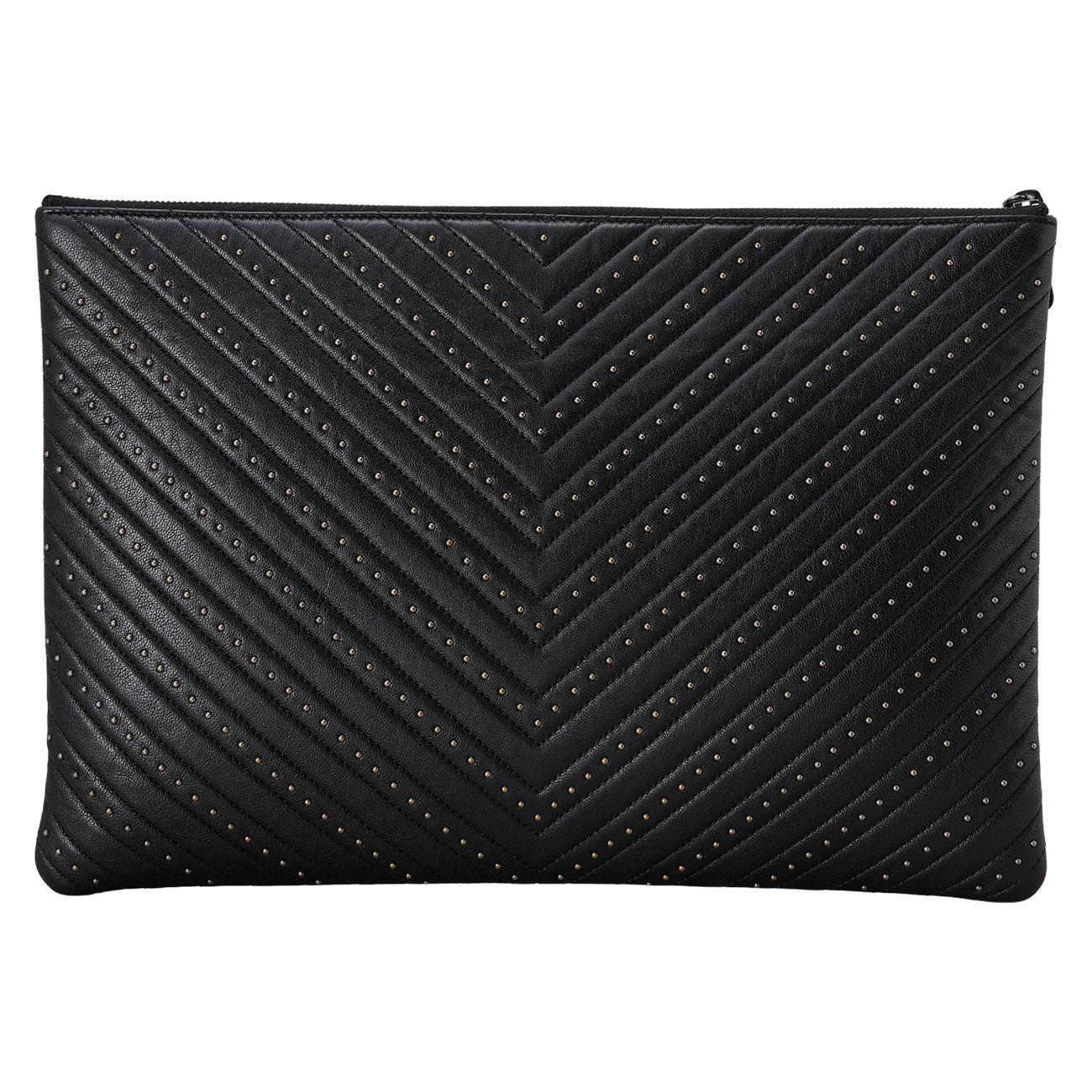 CHANEL(USED)샤넬 2.55 빈티지 닷 쉐브론 클러치 블랙