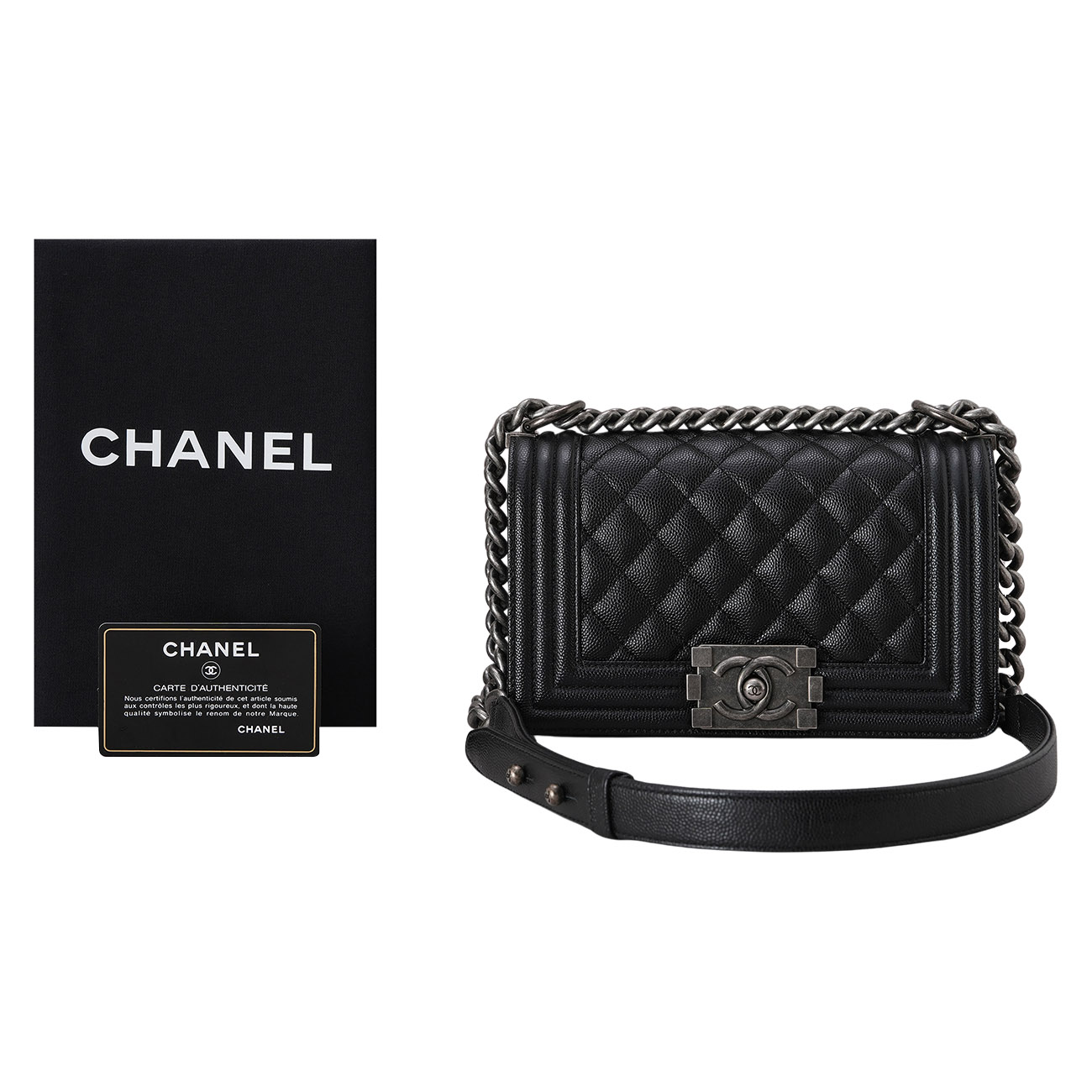 CHANEL(USED)샤넬 캐비어 보이샤넬 스몰