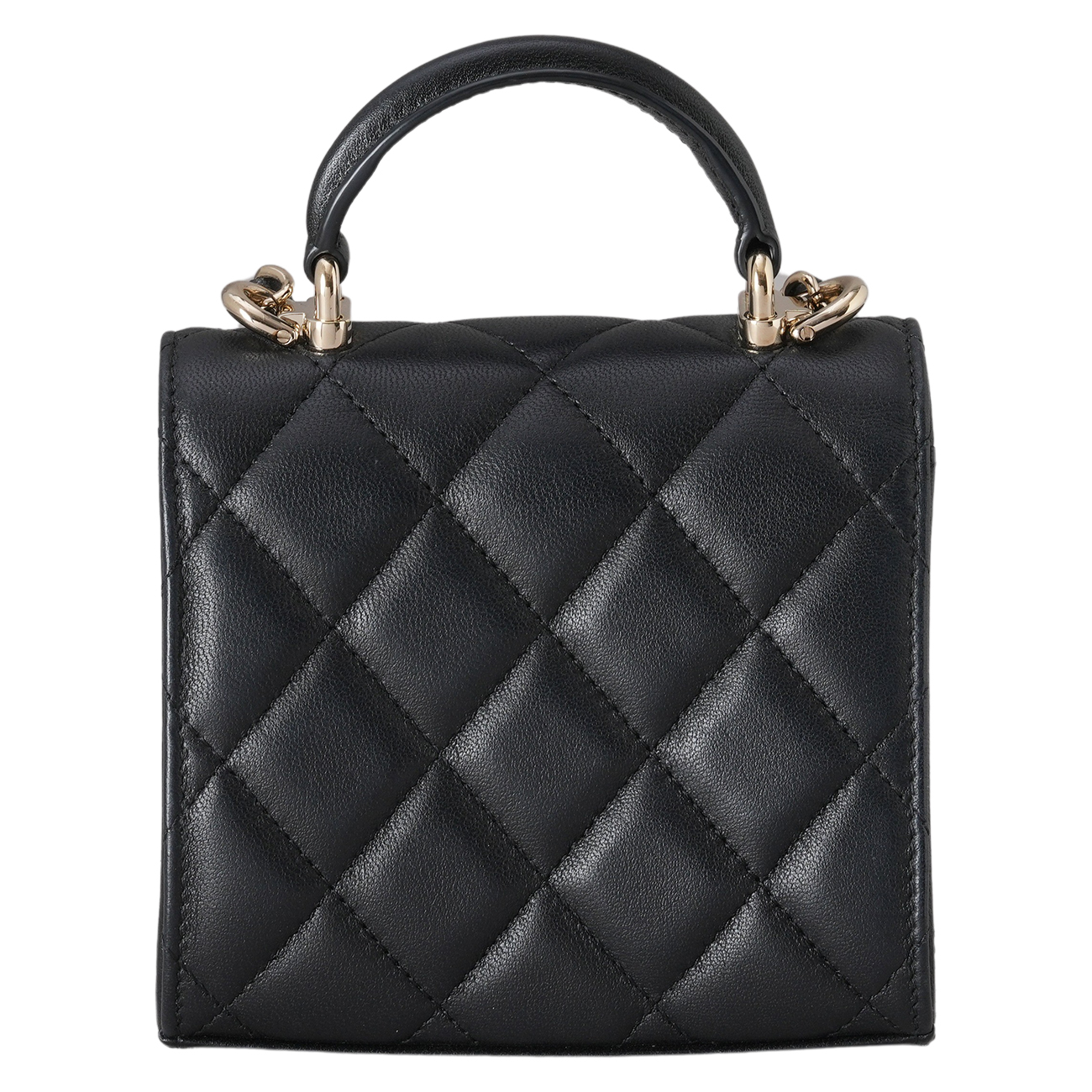 CHANEL(USED)샤넬 AP2682 탑핸들 미니 램스킨 체인 크로스백