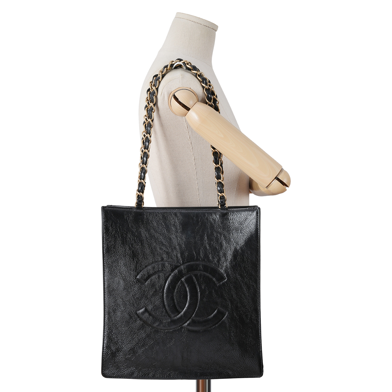 CHANEL(USED)샤넬 AS1945 CC로고 카프스킨 체인 숄더백
