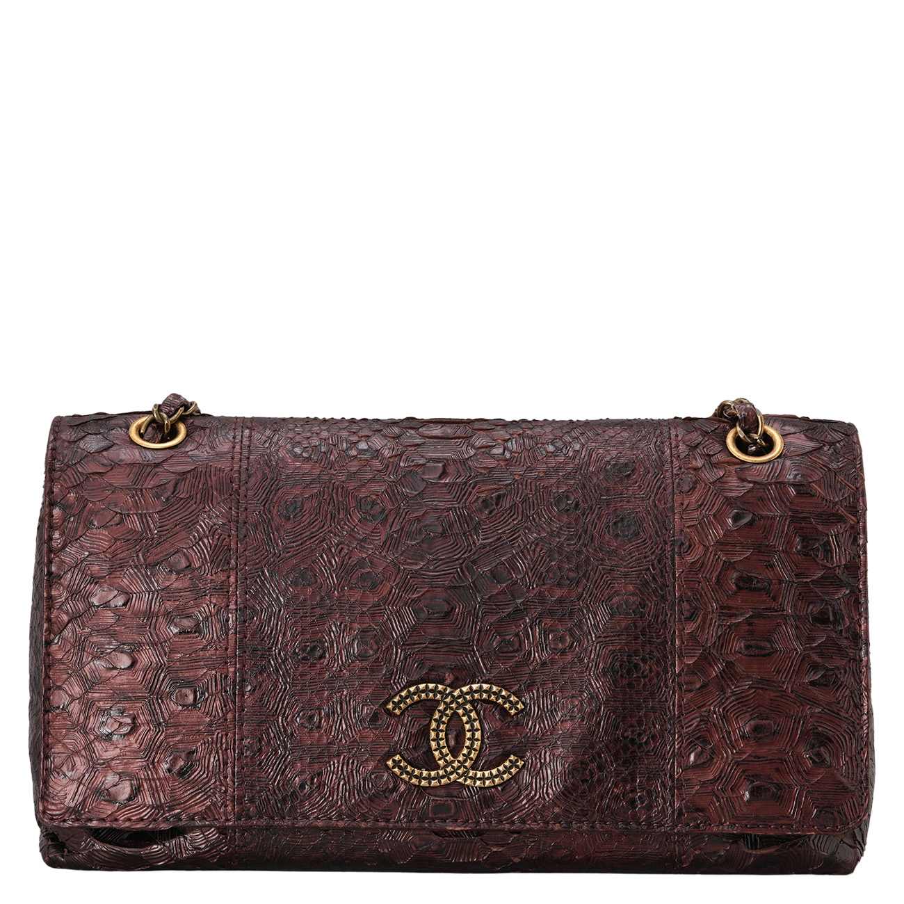 CHANEL(USED)샤넬 시즌 이그조틱 CC로고 숄더백