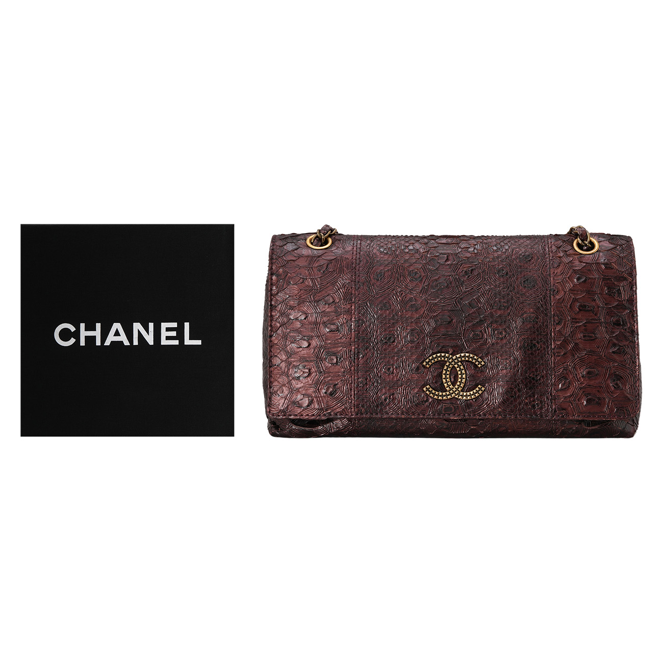 CHANEL(USED)샤넬 시즌 이그조틱 CC로고 숄더백