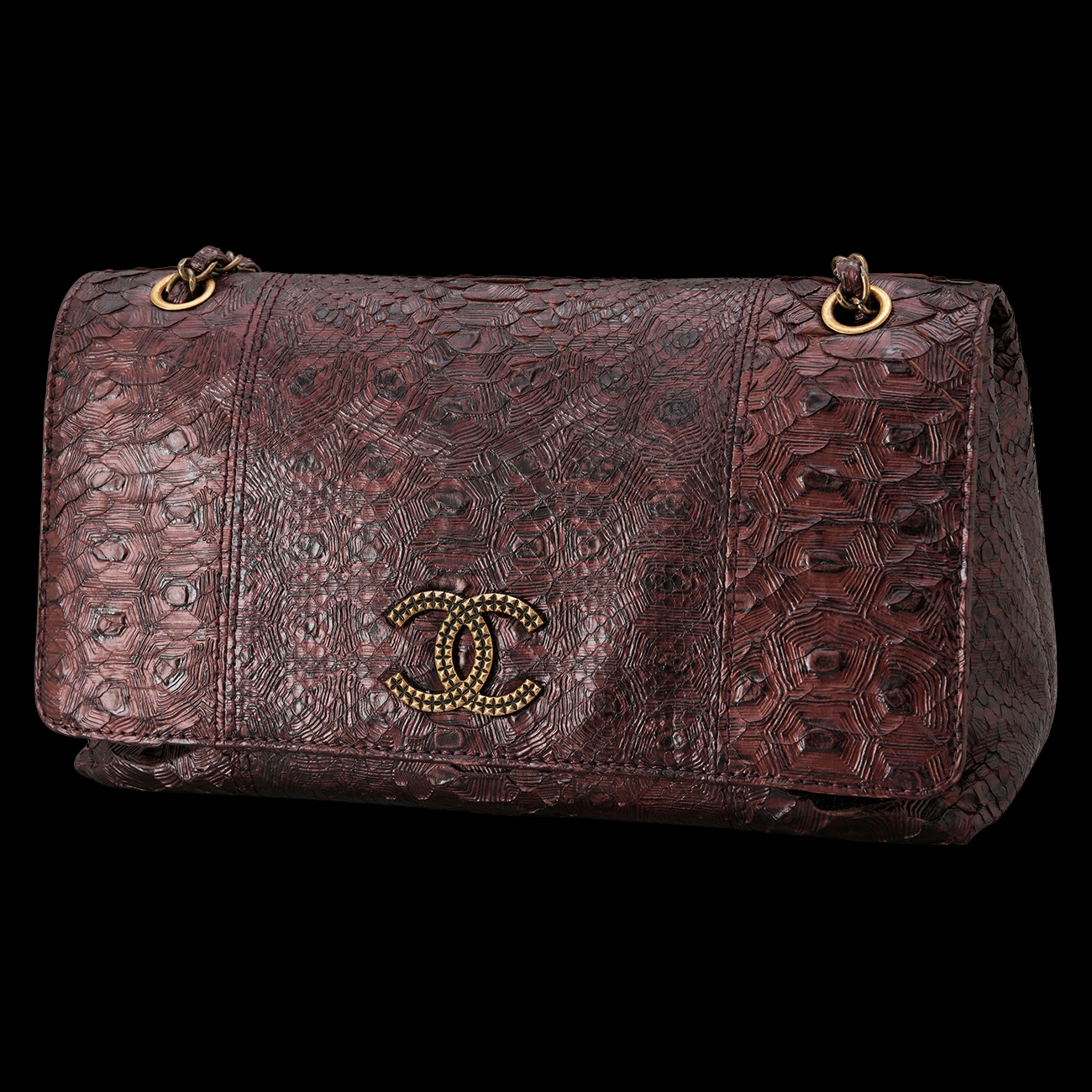CHANEL(USED)샤넬 시즌 이그조틱 CC로고 숄더백