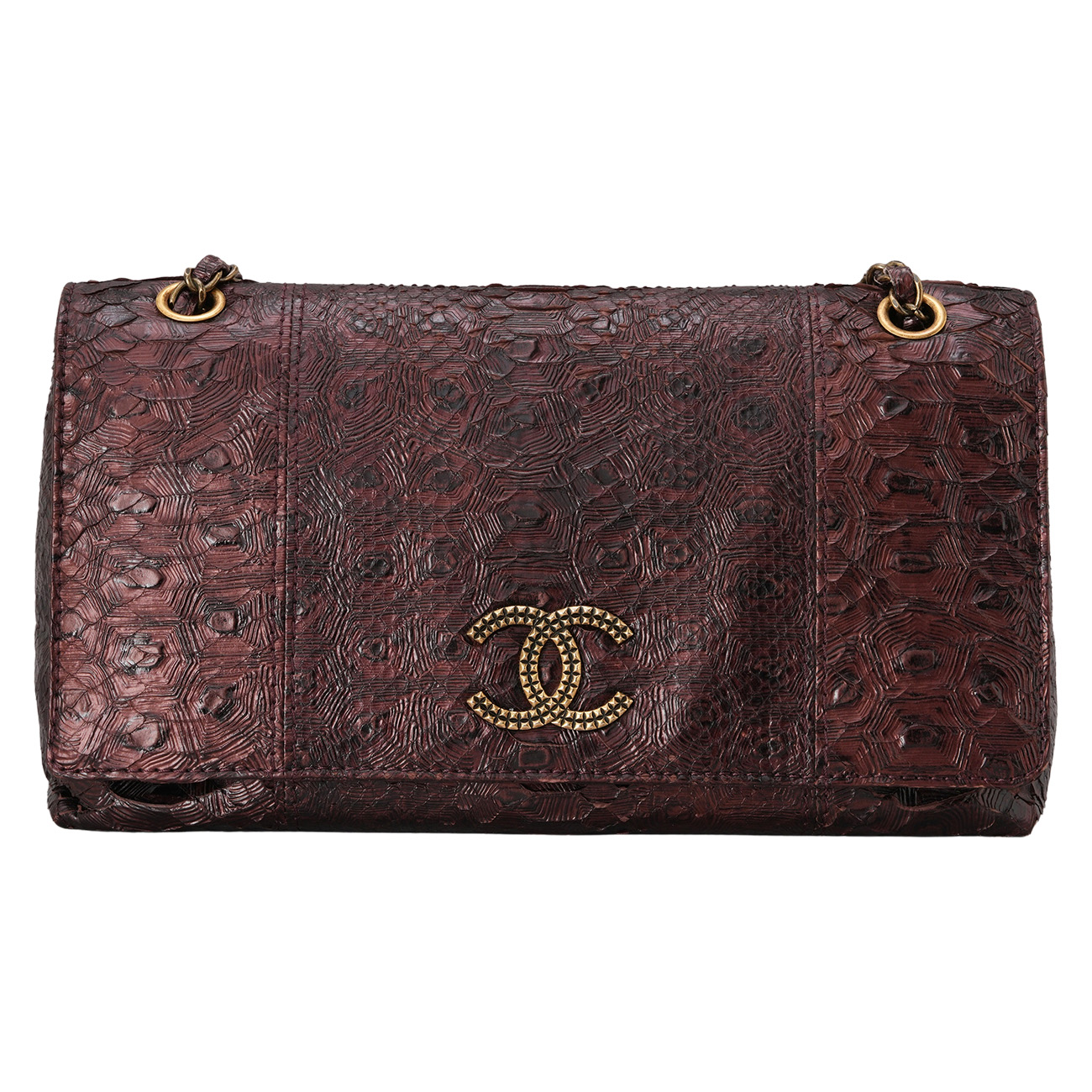 CHANEL(USED)샤넬 시즌 이그조틱 CC로고 숄더백