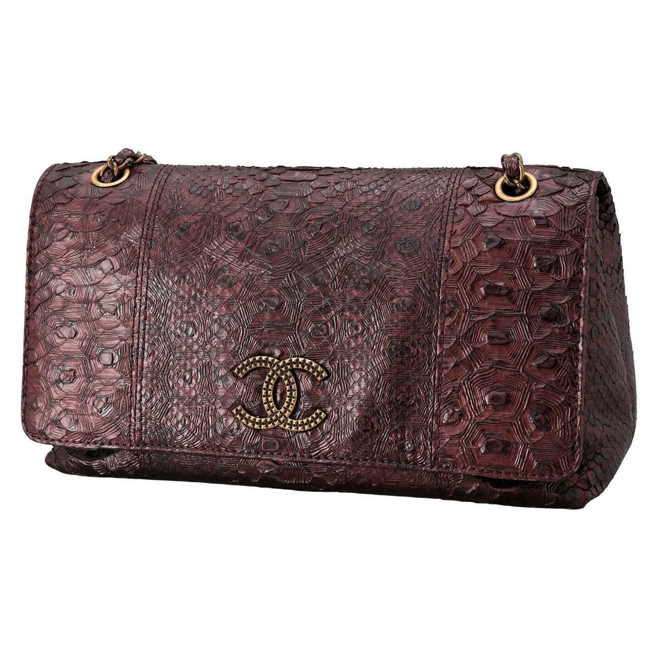 CHANEL(USED)샤넬 시즌 이그조틱 CC로고 숄더백