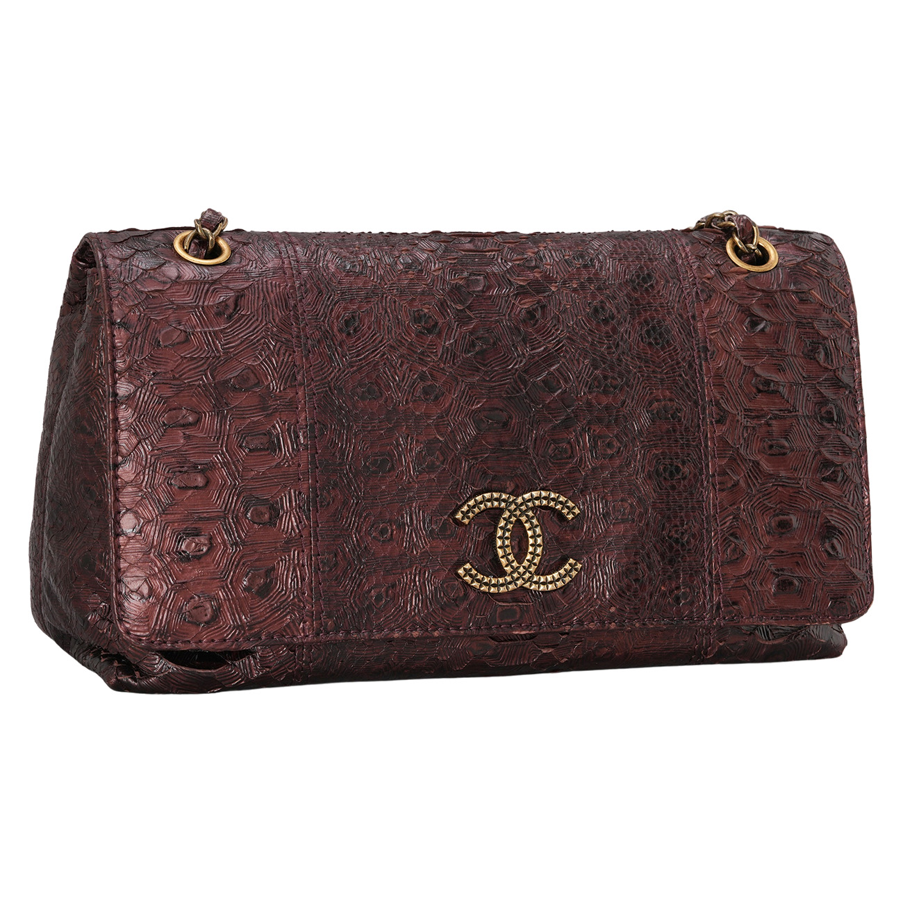 CHANEL(USED)샤넬 시즌 이그조틱 CC로고 숄더백