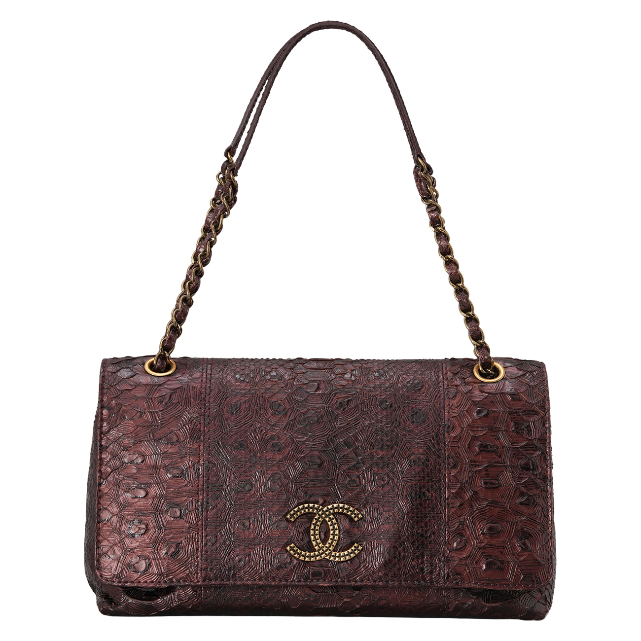 CHANEL(USED)샤넬 시즌 이그조틱 CC로고 숄더백