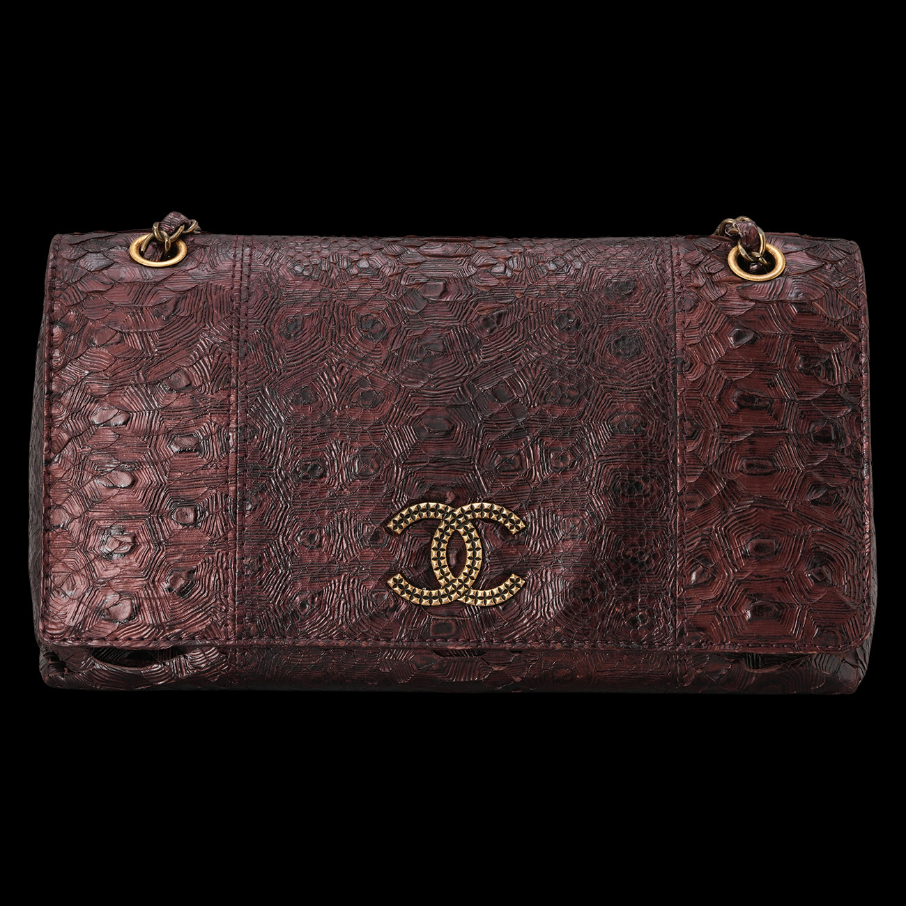 CHANEL(USED)샤넬 시즌 이그조틱 CC로고 숄더백