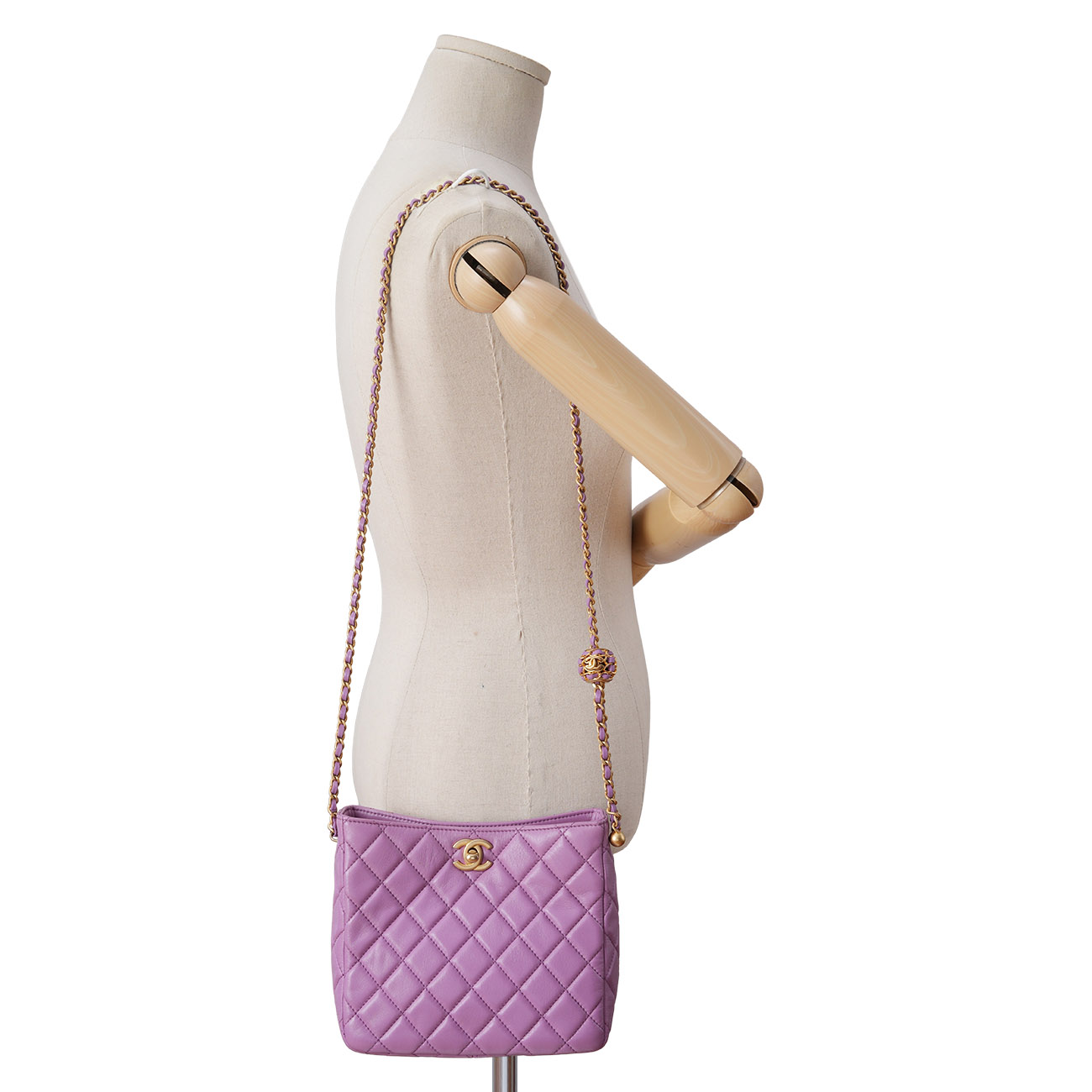 CHANEL(USED)샤넬 골든볼 호보 미니 체인 크로스백