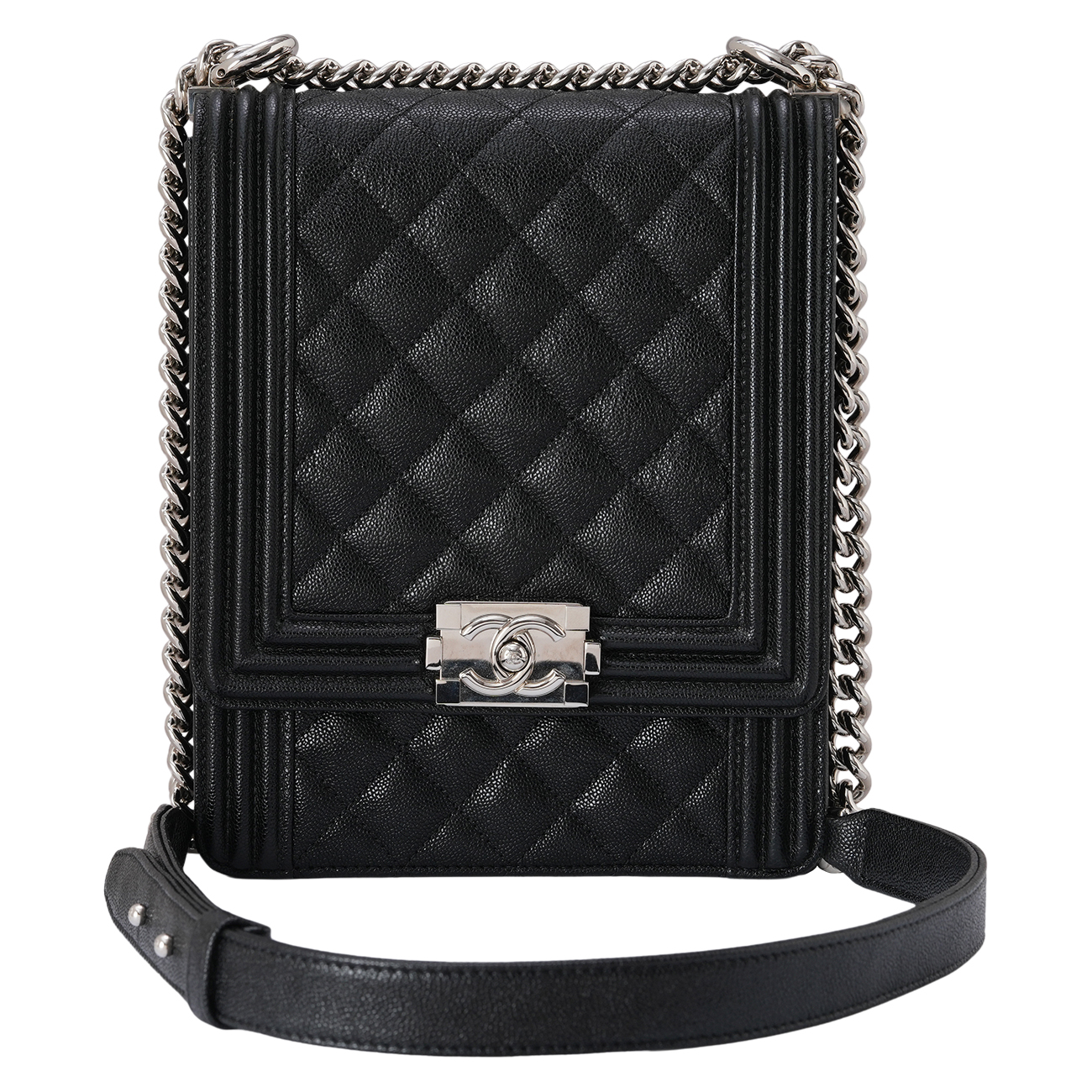 CHANEL(USED)샤넬 캐비어 보이샤넬 사첼백