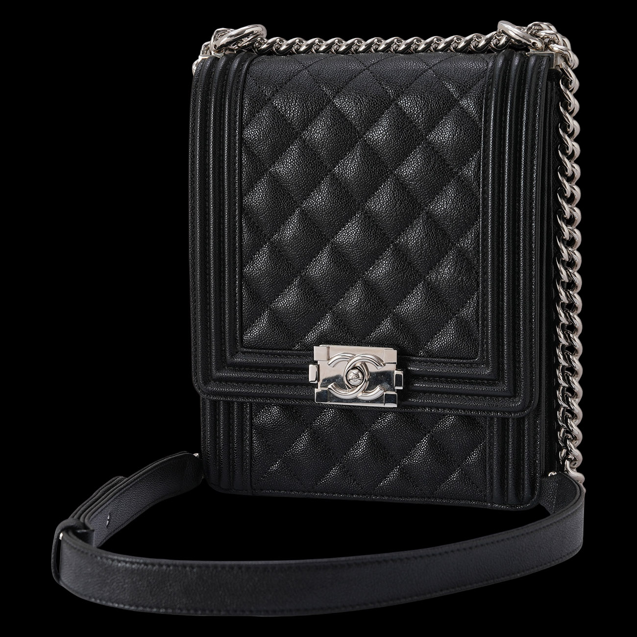 CHANEL(USED)샤넬 캐비어 보이샤넬 사첼백