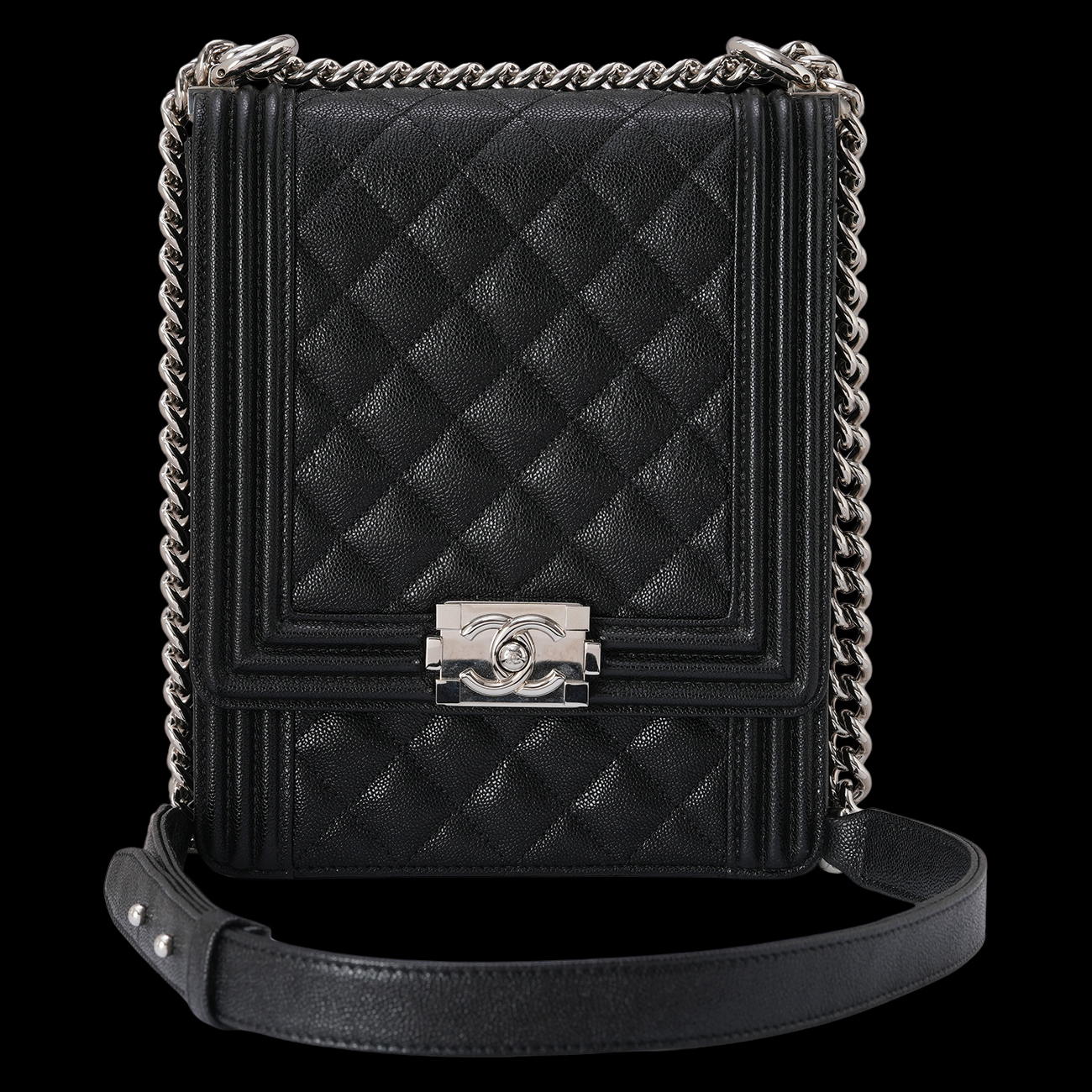 CHANEL(USED)샤넬 캐비어 보이샤넬 사첼백