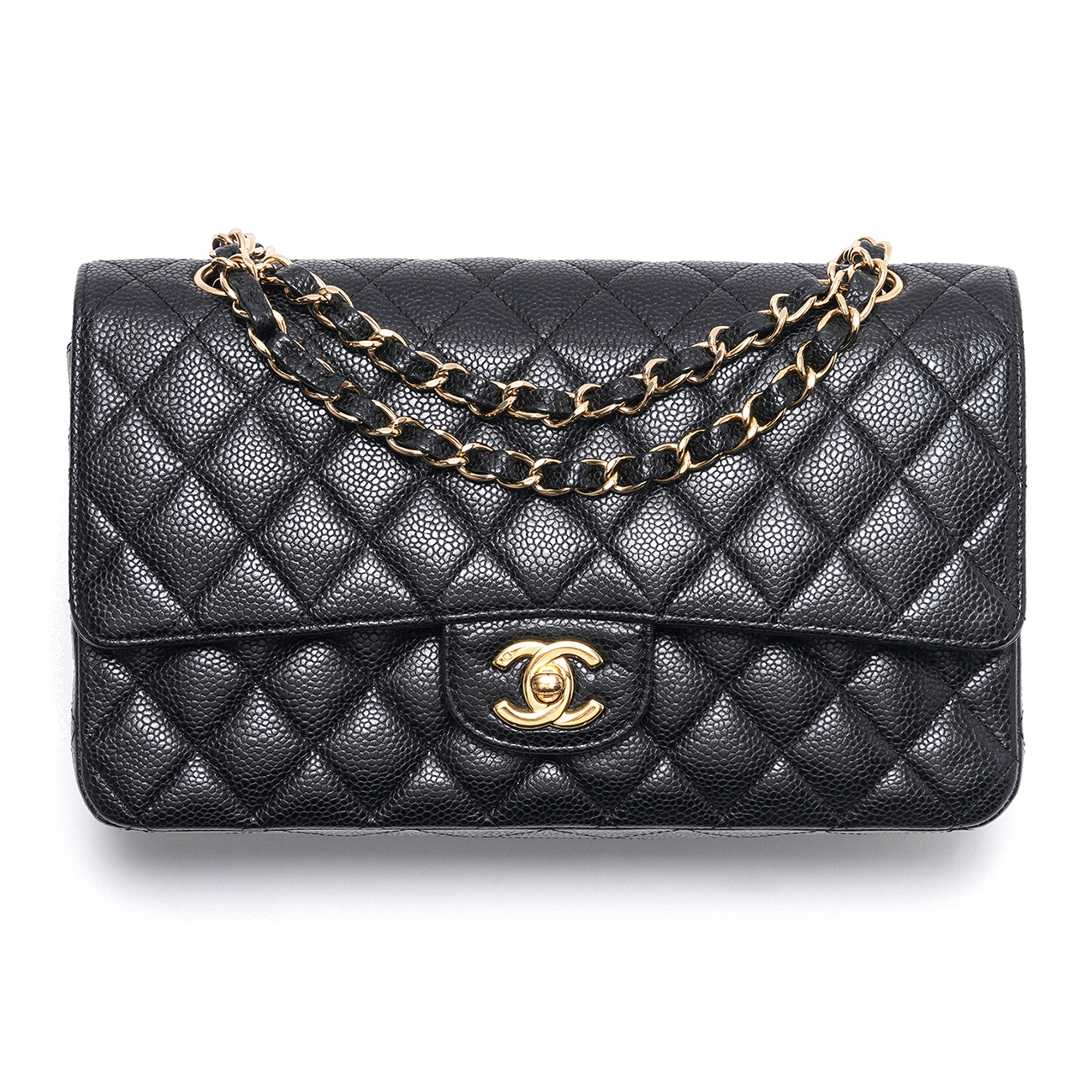 CHANEL(USED)샤넬  캐비어 클래식 미듐 플랩백