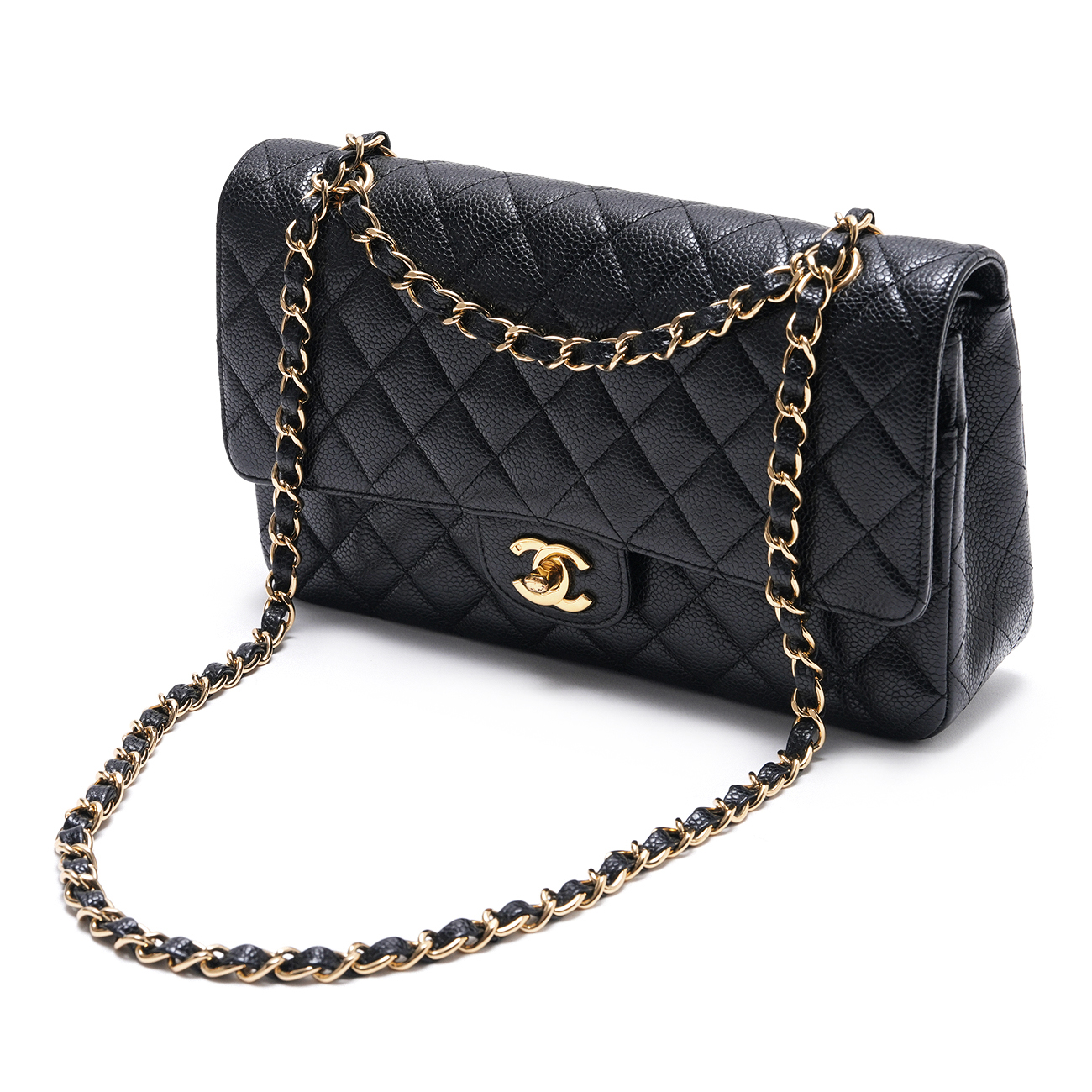 CHANEL(USED)샤넬  캐비어 클래식 미듐 플랩백