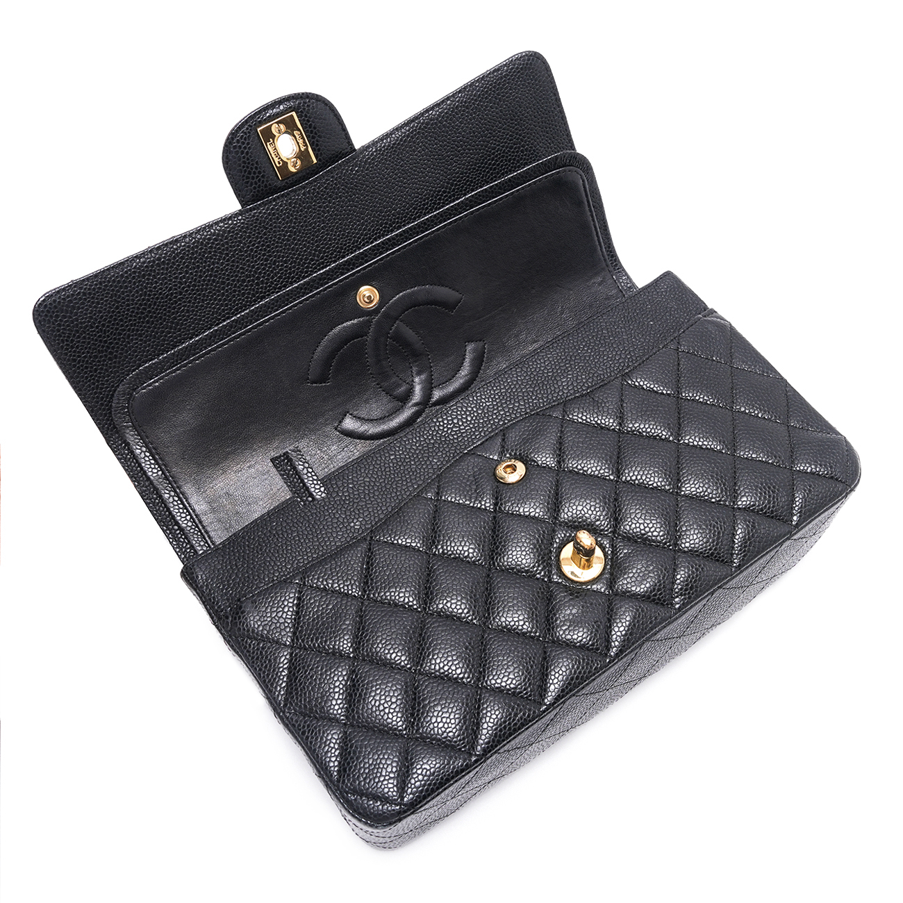 CHANEL(USED)샤넬  캐비어 클래식 미듐 플랩백