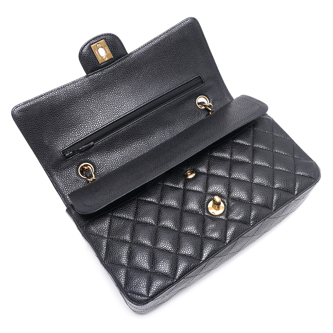 CHANEL(USED)샤넬  캐비어 클래식 미듐 플랩백