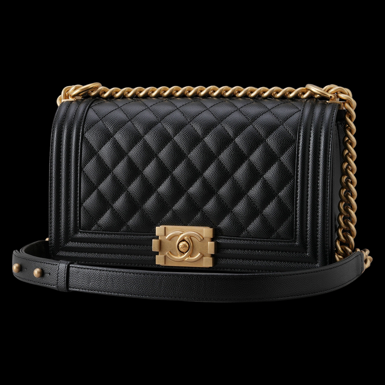 CHANEL(USED)샤넬 A67086 캐비어 보이백 미듐