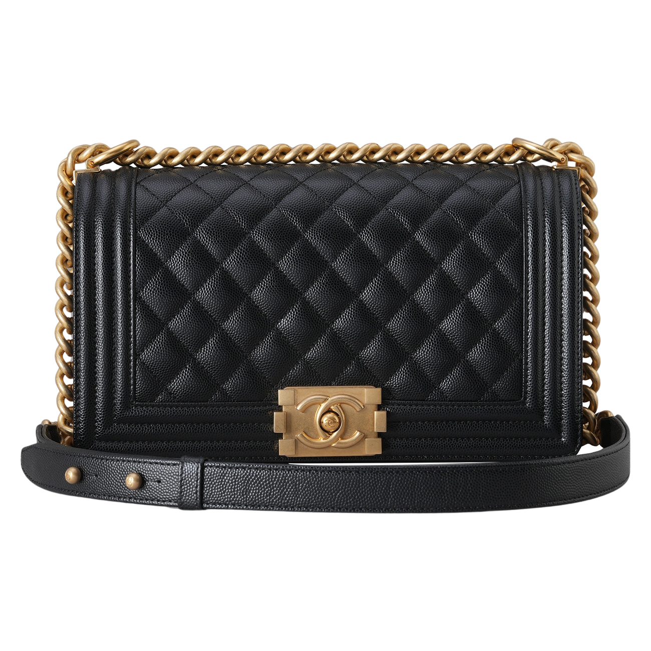 CHANEL(USED)샤넬 A67086 캐비어 보이백 미듐