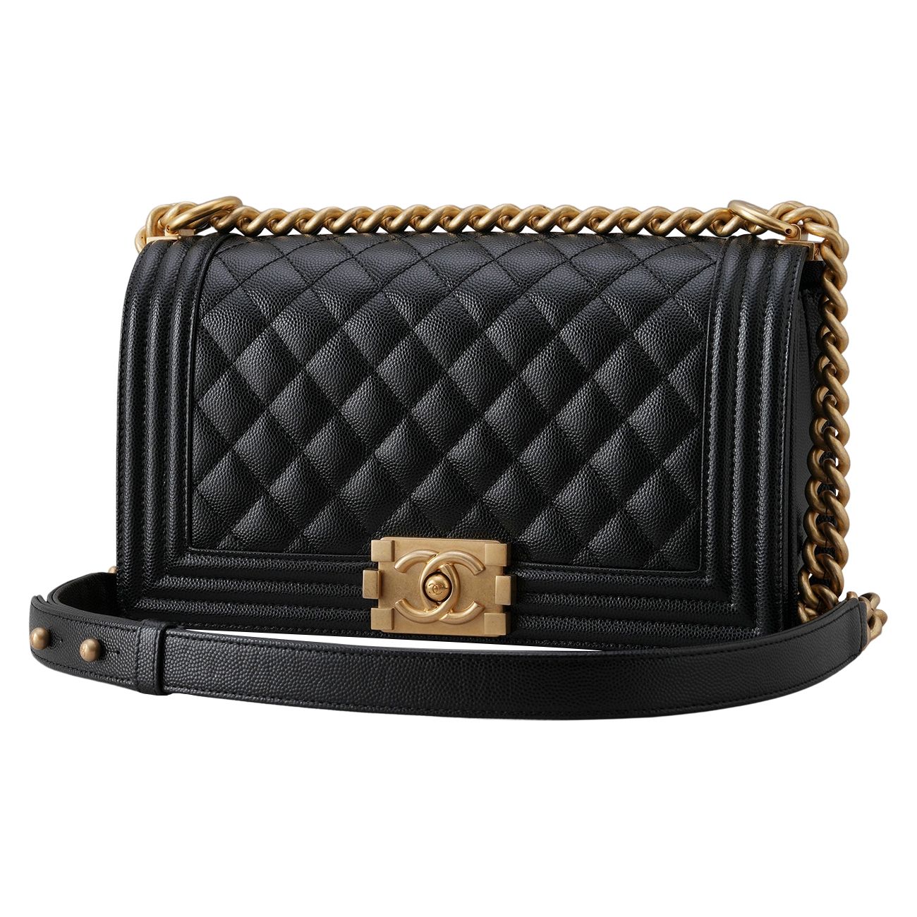 CHANEL(USED)샤넬 A67086 캐비어 보이백 미듐