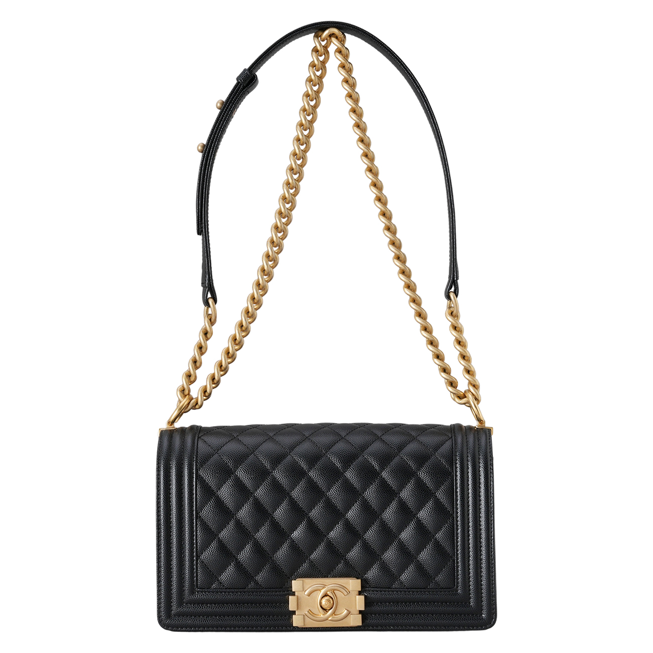 CHANEL(USED)샤넬 A67086 캐비어 보이백 미듐