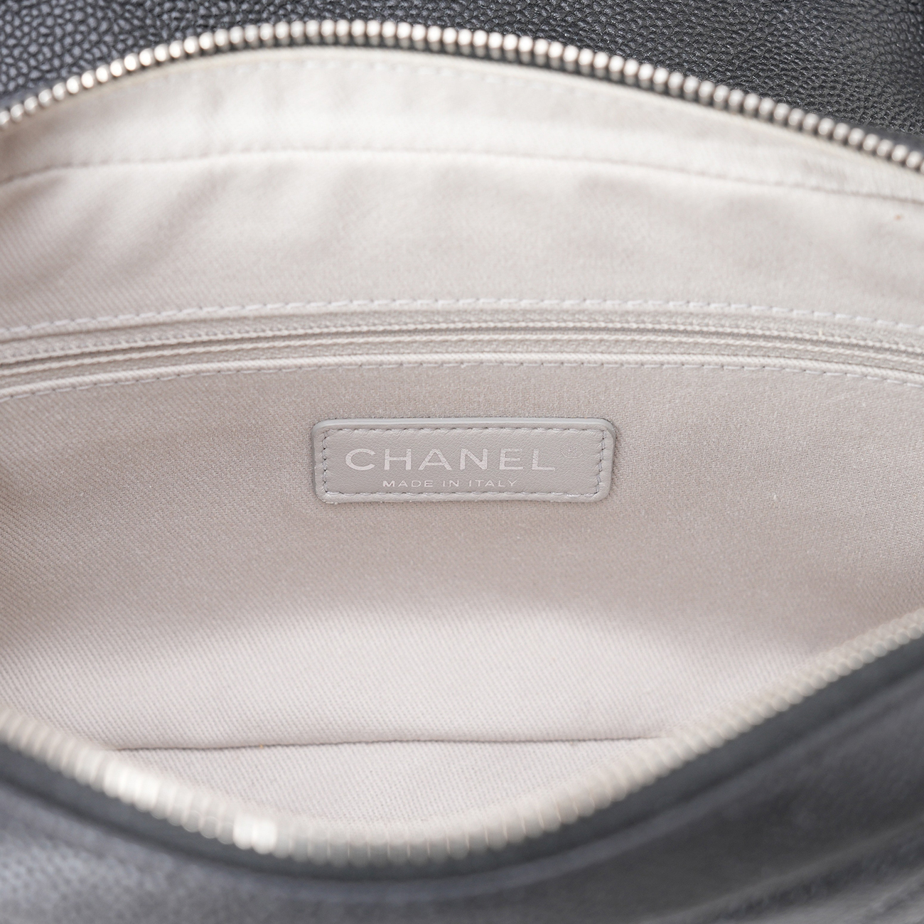 CHANEL(USED) 샤넬 시즌 캐비어 CC로고 지퍼 플랩백