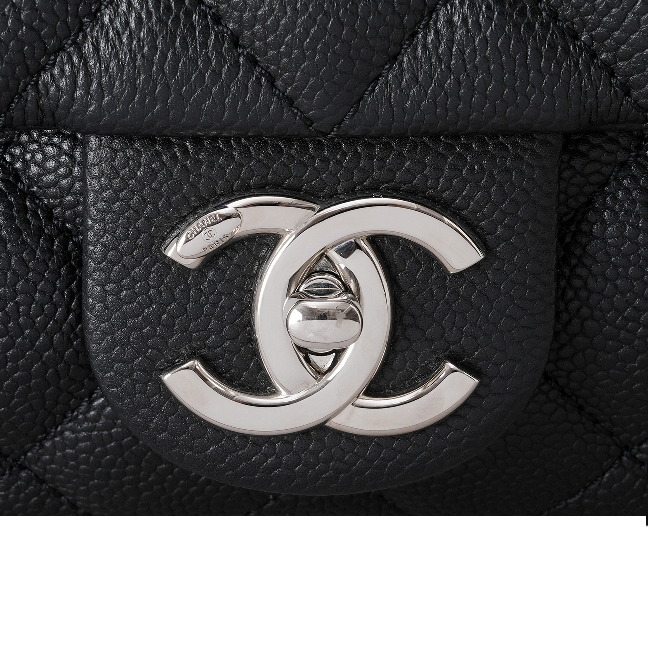 CHANEL(USED) 샤넬 시즌 캐비어 CC로고 지퍼 플랩백