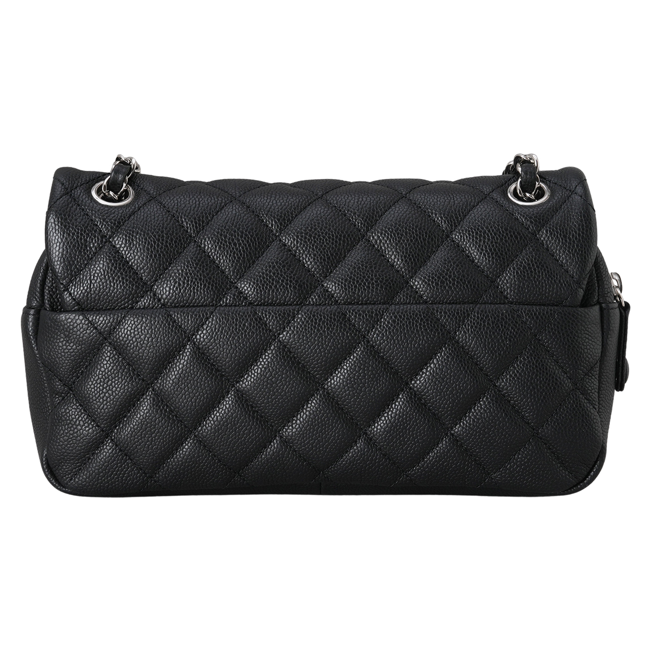 CHANEL(USED) 샤넬 시즌 캐비어 CC로고 지퍼 플랩백