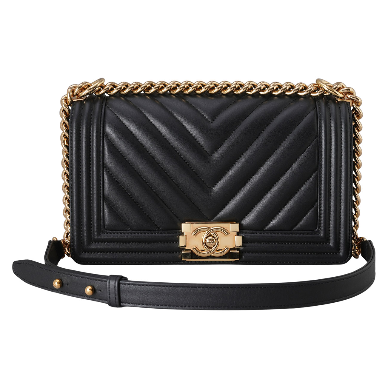 CHANEL(USED)샤넬 쉐브론 보이샤넬 미듐 플랩백