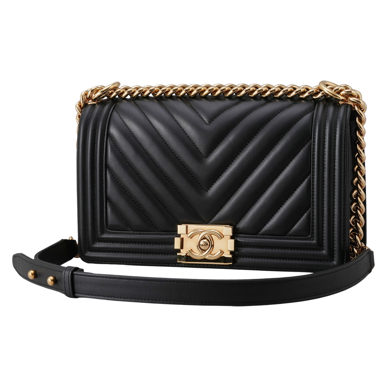CHANEL(USED)샤넬 쉐브론 보이샤넬 미듐 플랩백