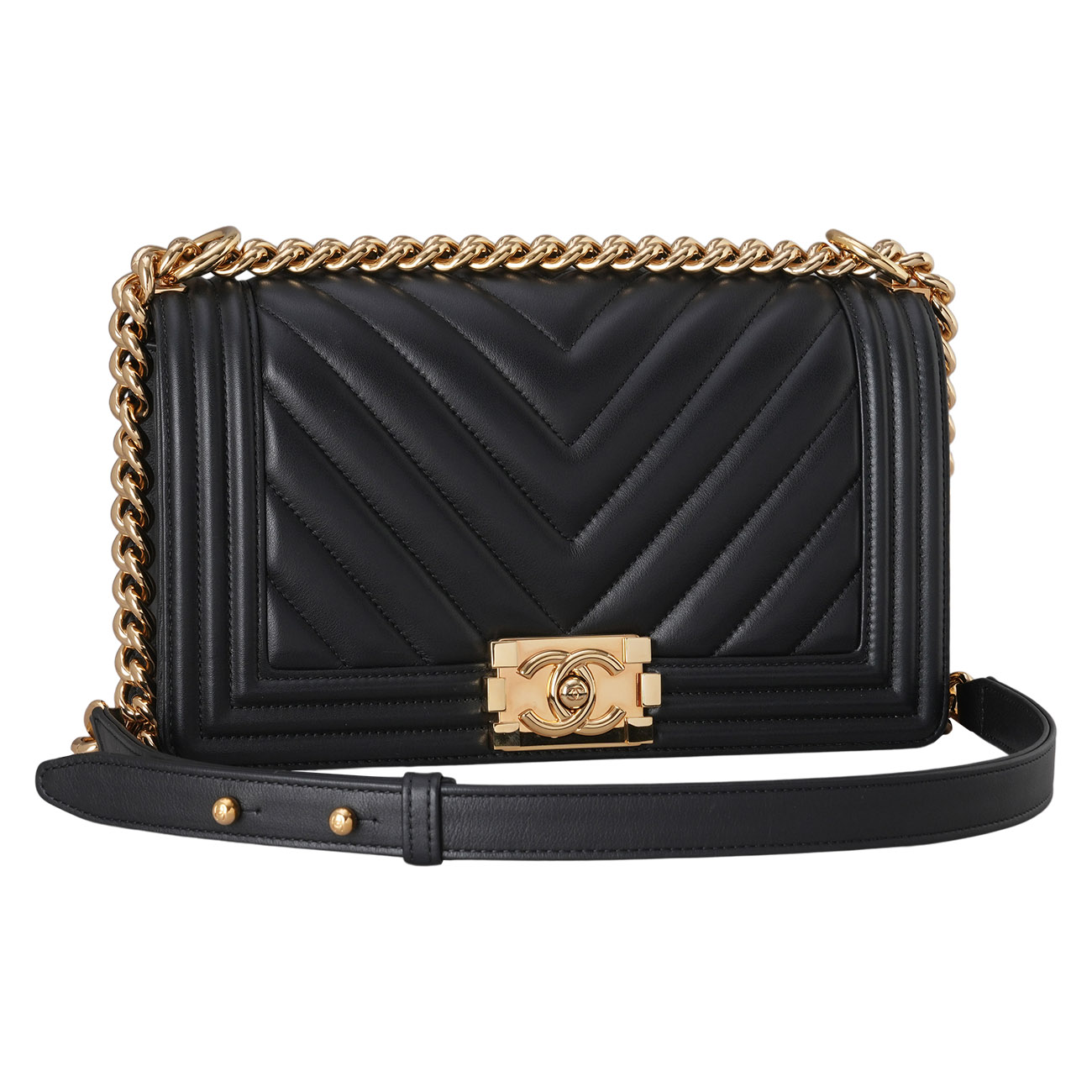 CHANEL(USED)샤넬 쉐브론 보이샤넬 미듐 플랩백