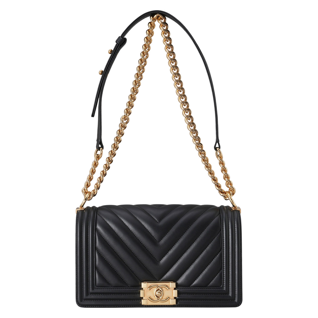 CHANEL(USED)샤넬 쉐브론 보이샤넬 미듐 플랩백