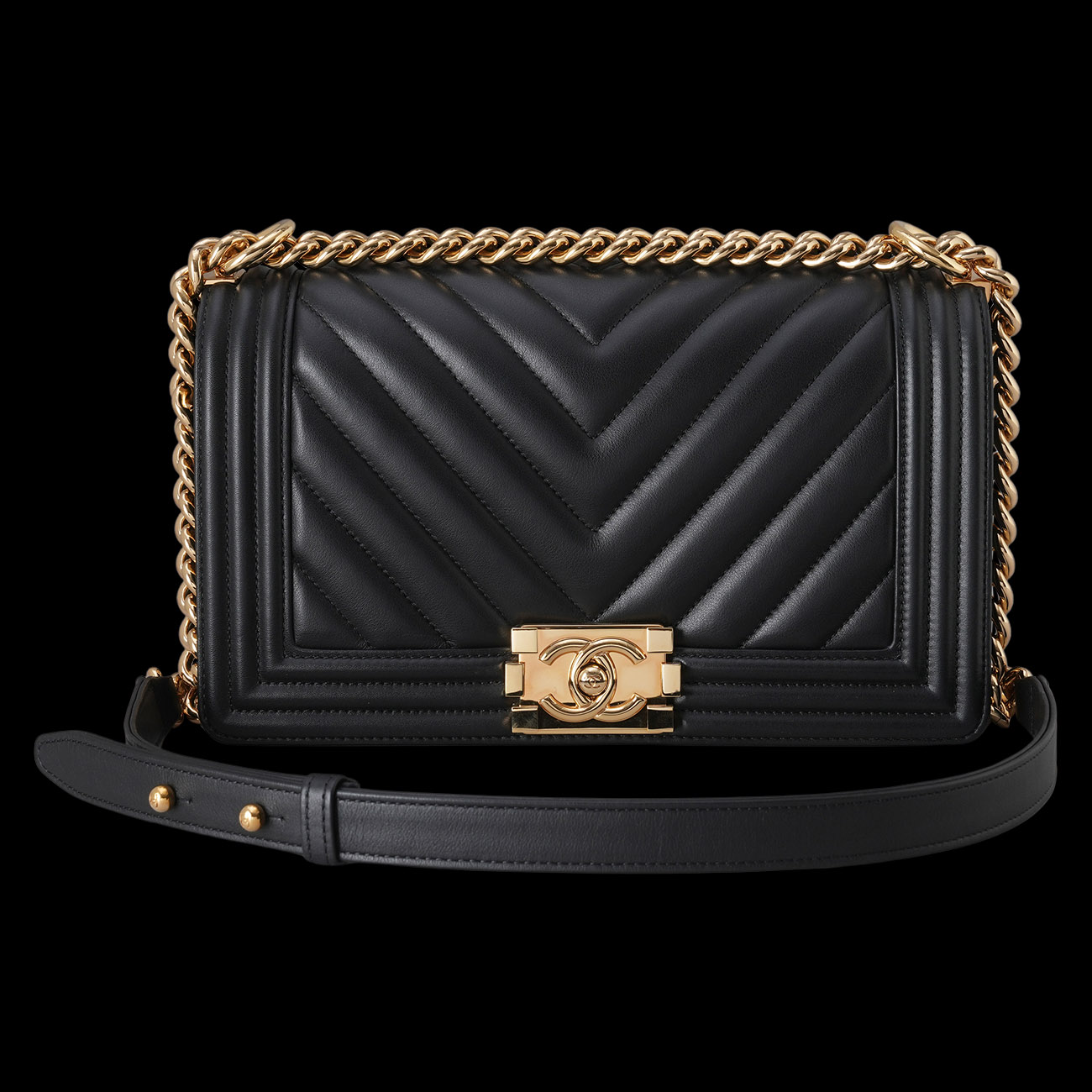 CHANEL(USED)샤넬 쉐브론 보이샤넬 미듐 플랩백