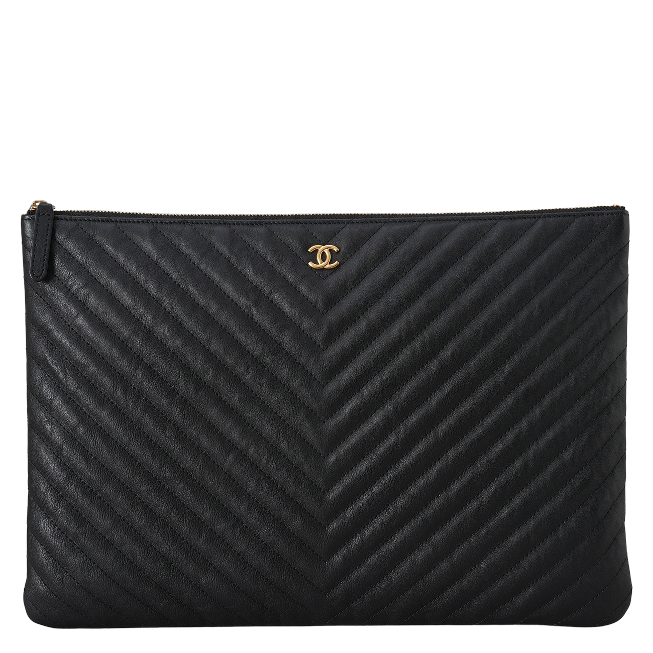 CHANEL(USED)샤넬 클래식 쉐브론 클러치 라지