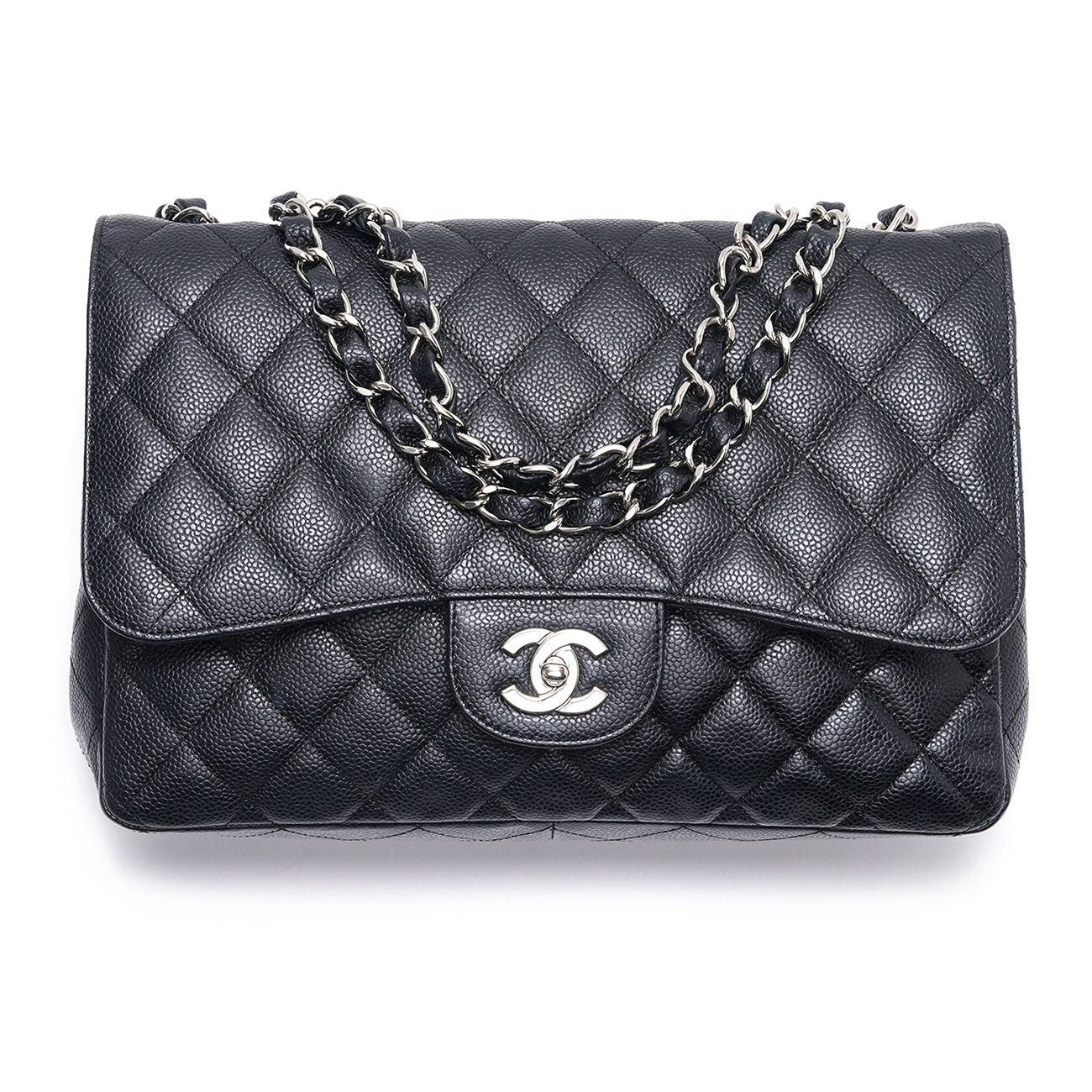 CHANEL(USED)샤넬 캐비어 클래식 라지 원플랩백