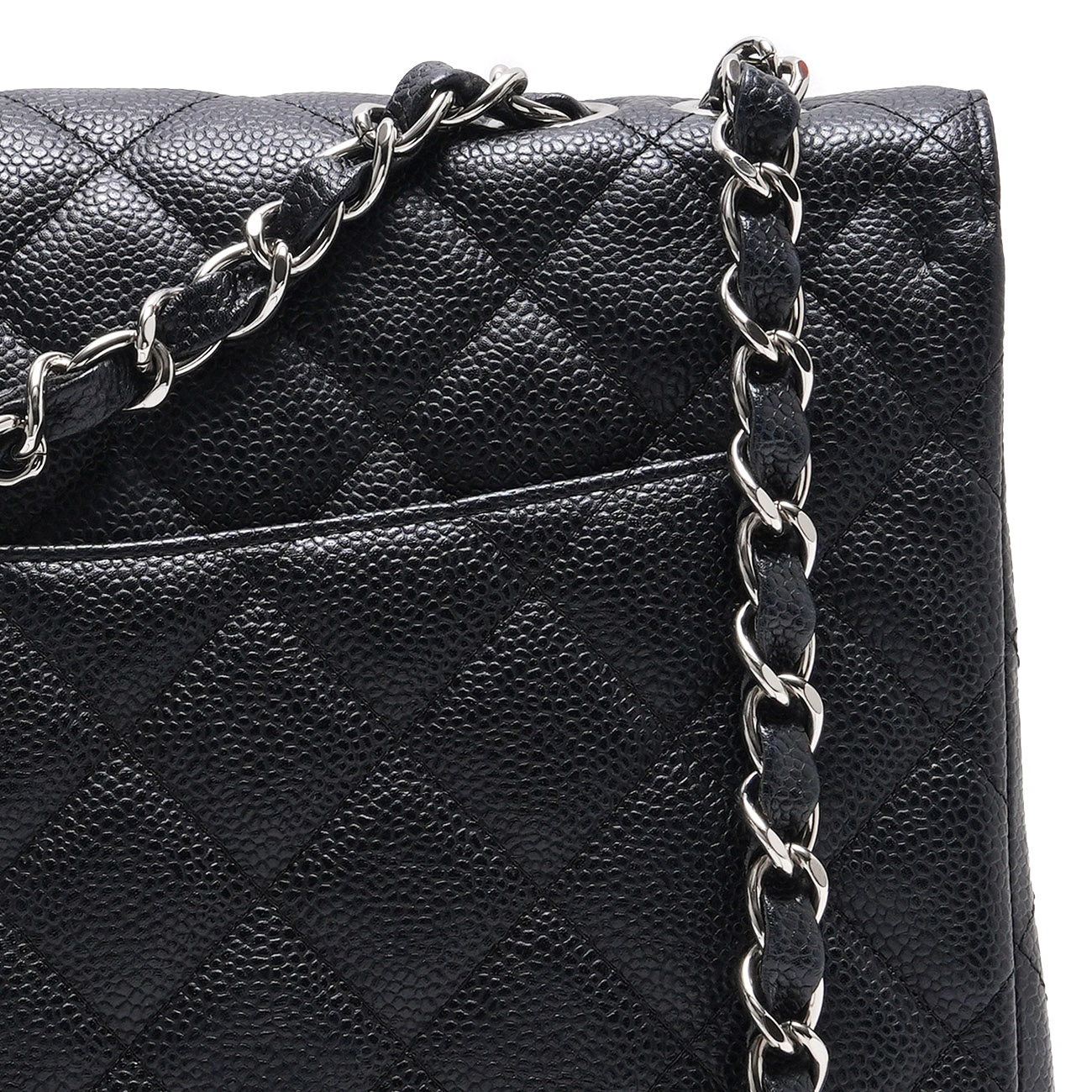 CHANEL(USED)샤넬 캐비어 클래식 라지 원플랩백
