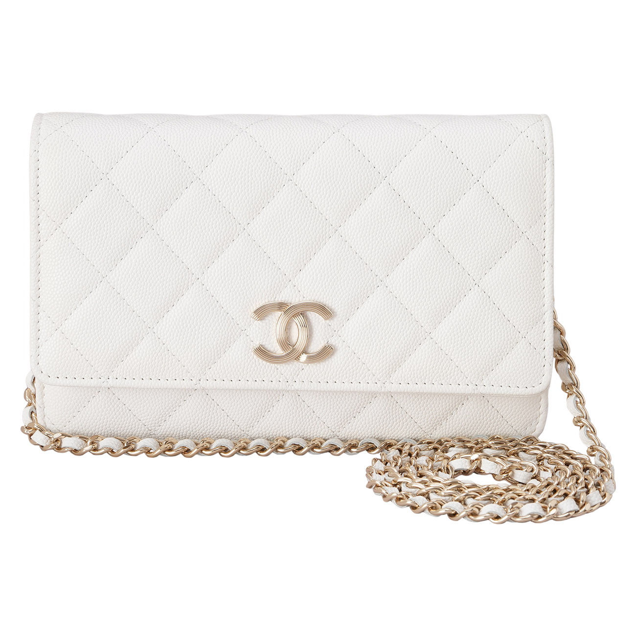 CHANEL(USED)샤넬 시즌 캐비어 CC로고 WOC