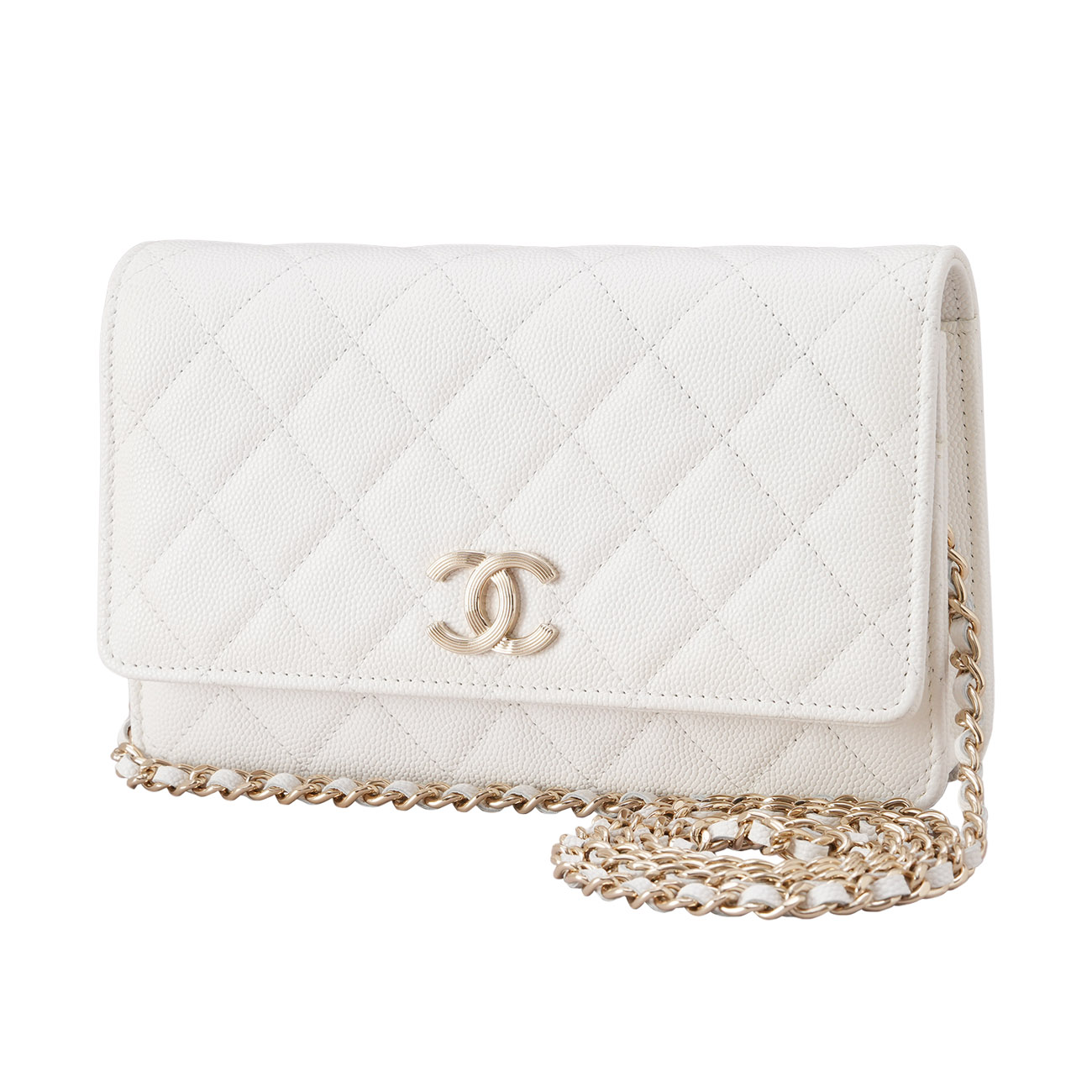 CHANEL(USED)샤넬 시즌 캐비어 CC로고 WOC