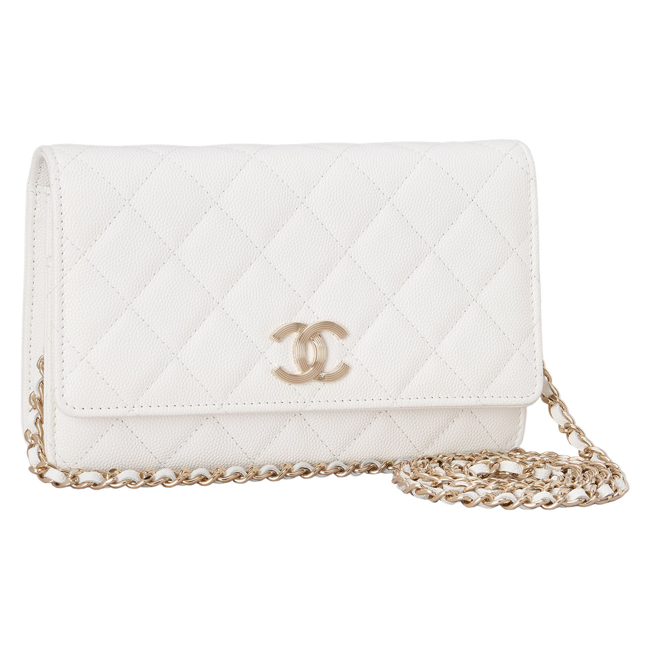 CHANEL(USED)샤넬 시즌 캐비어 CC로고 WOC