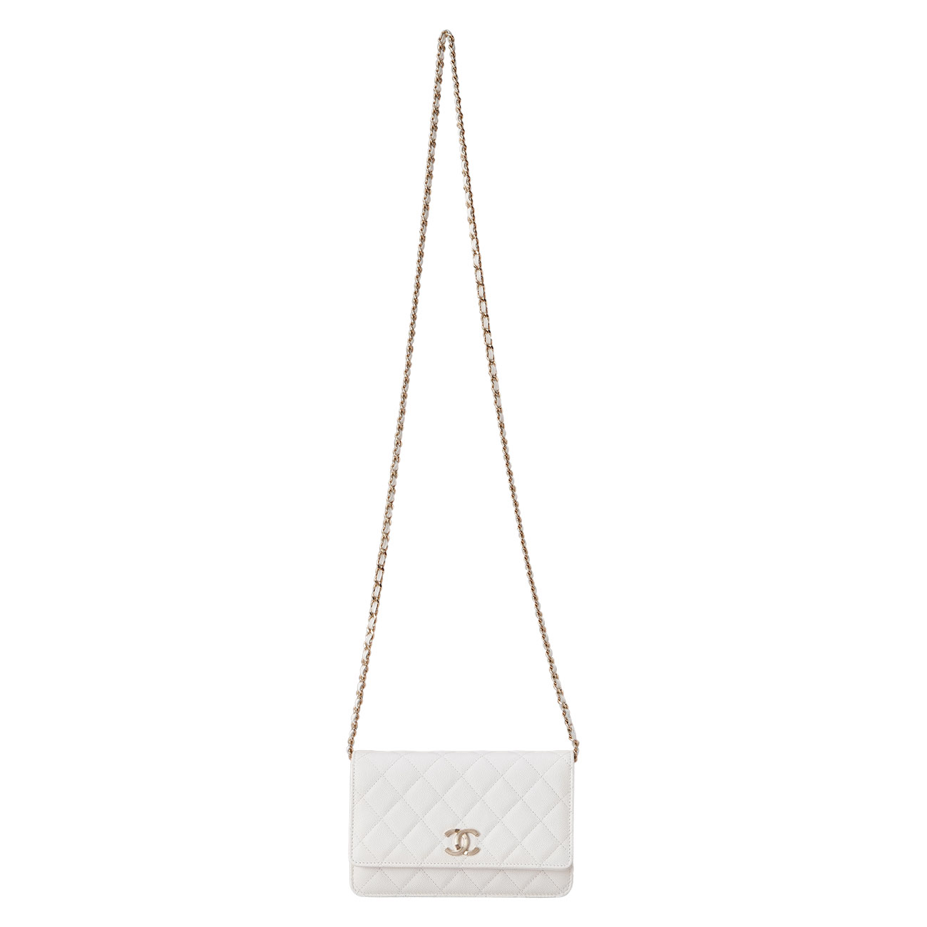 CHANEL(USED)샤넬 시즌 캐비어 CC로고 WOC