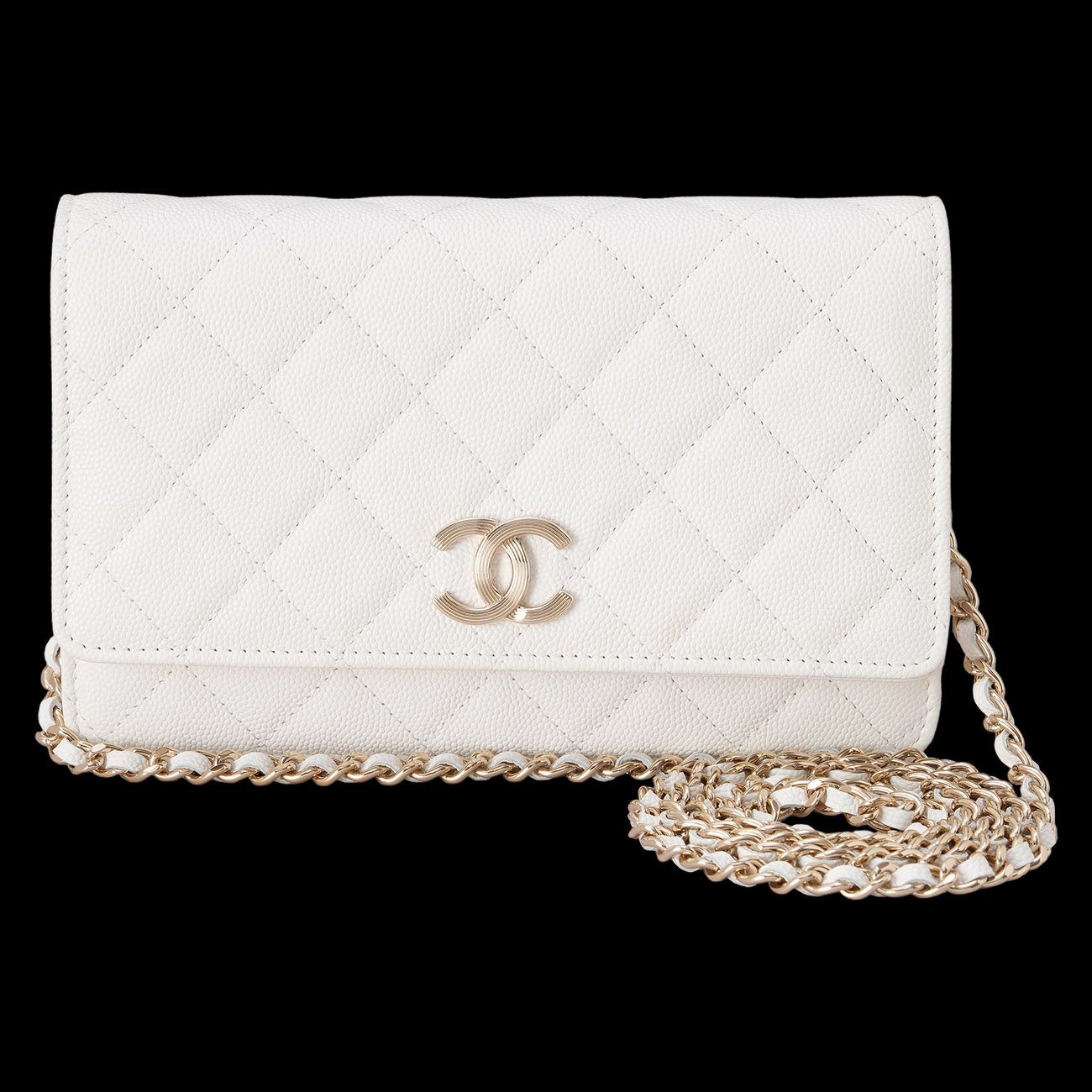 CHANEL(USED)샤넬 시즌 캐비어 CC로고 WOC