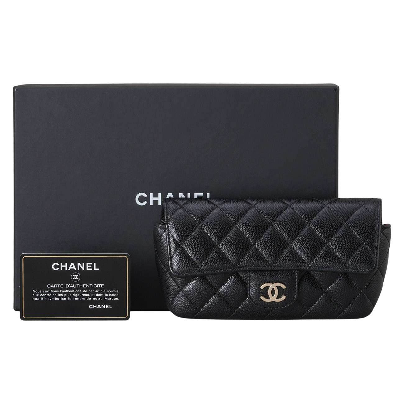 CHANEL(USED)샤넬 캐비어 선글라스 케이스 체인백