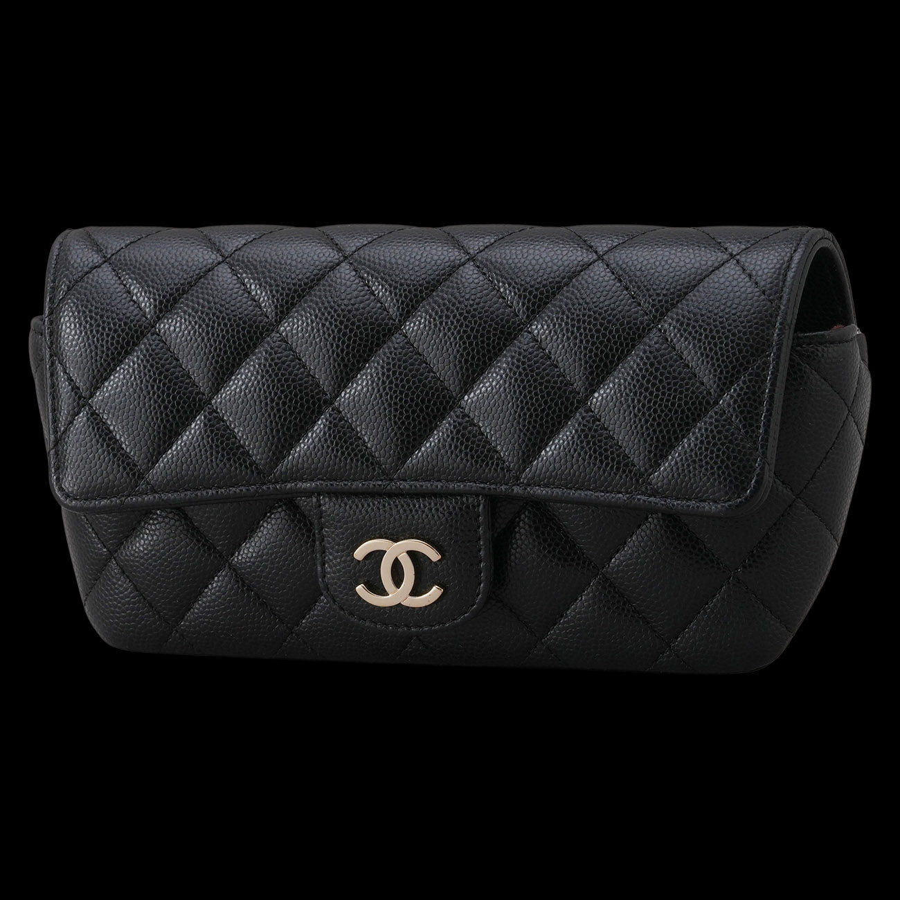 CHANEL(USED)샤넬 캐비어 선글라스 케이스 체인백