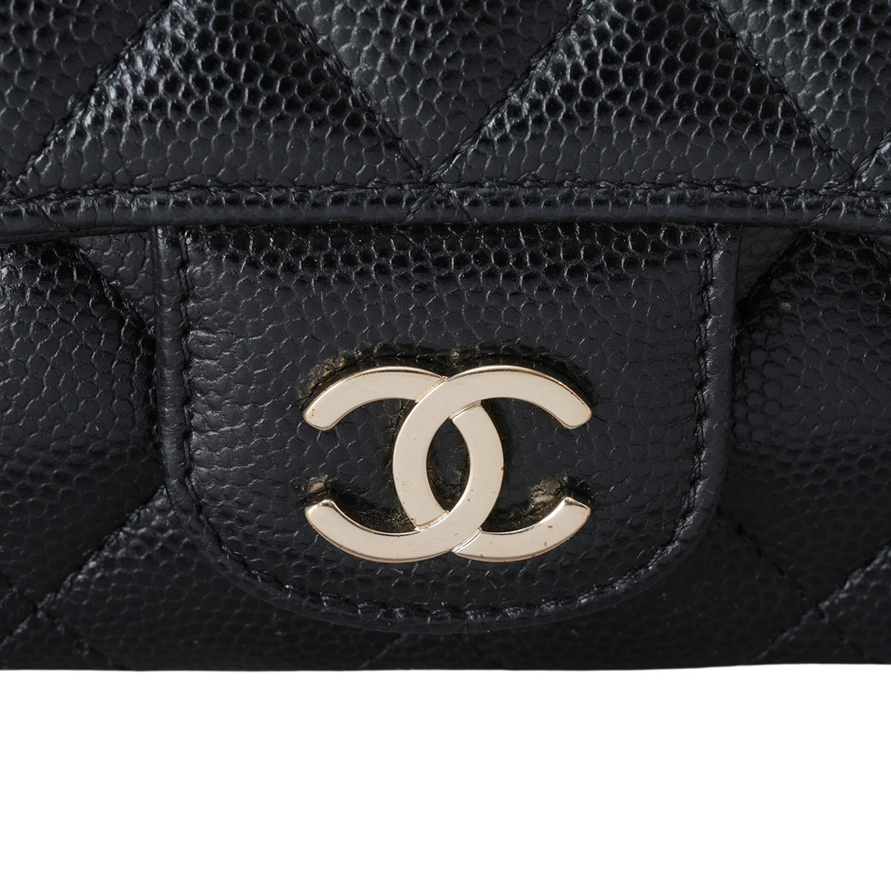 CHANEL(USED)샤넬 캐비어 선글라스 케이스 체인백