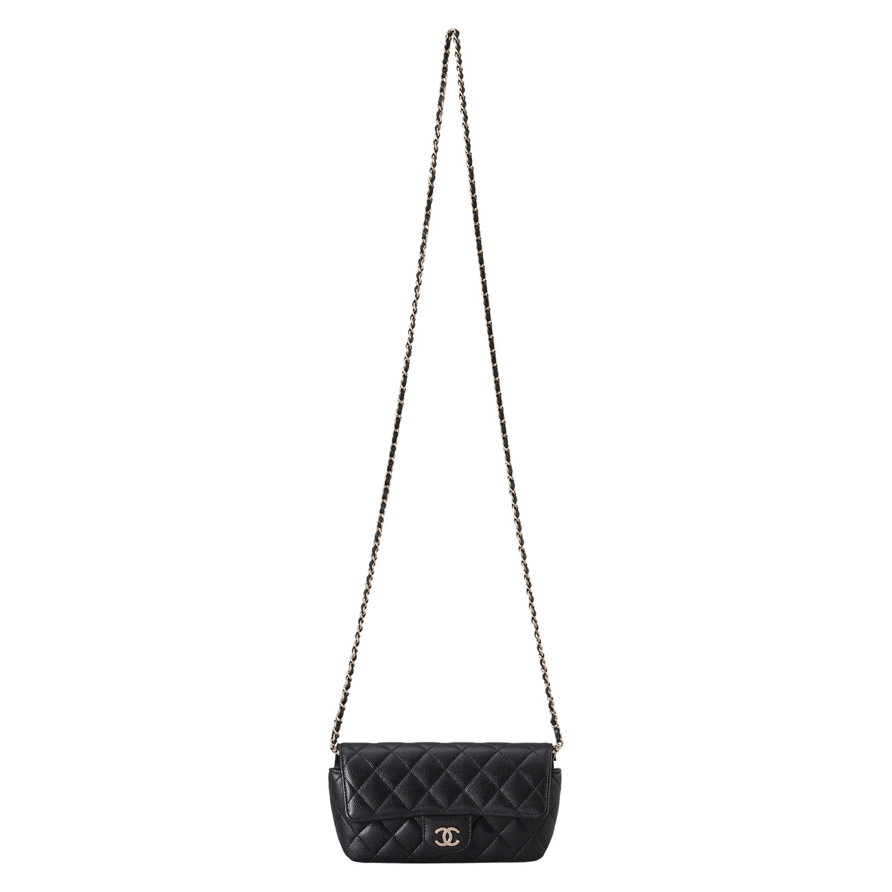 CHANEL(USED)샤넬 캐비어 선글라스 케이스 체인백