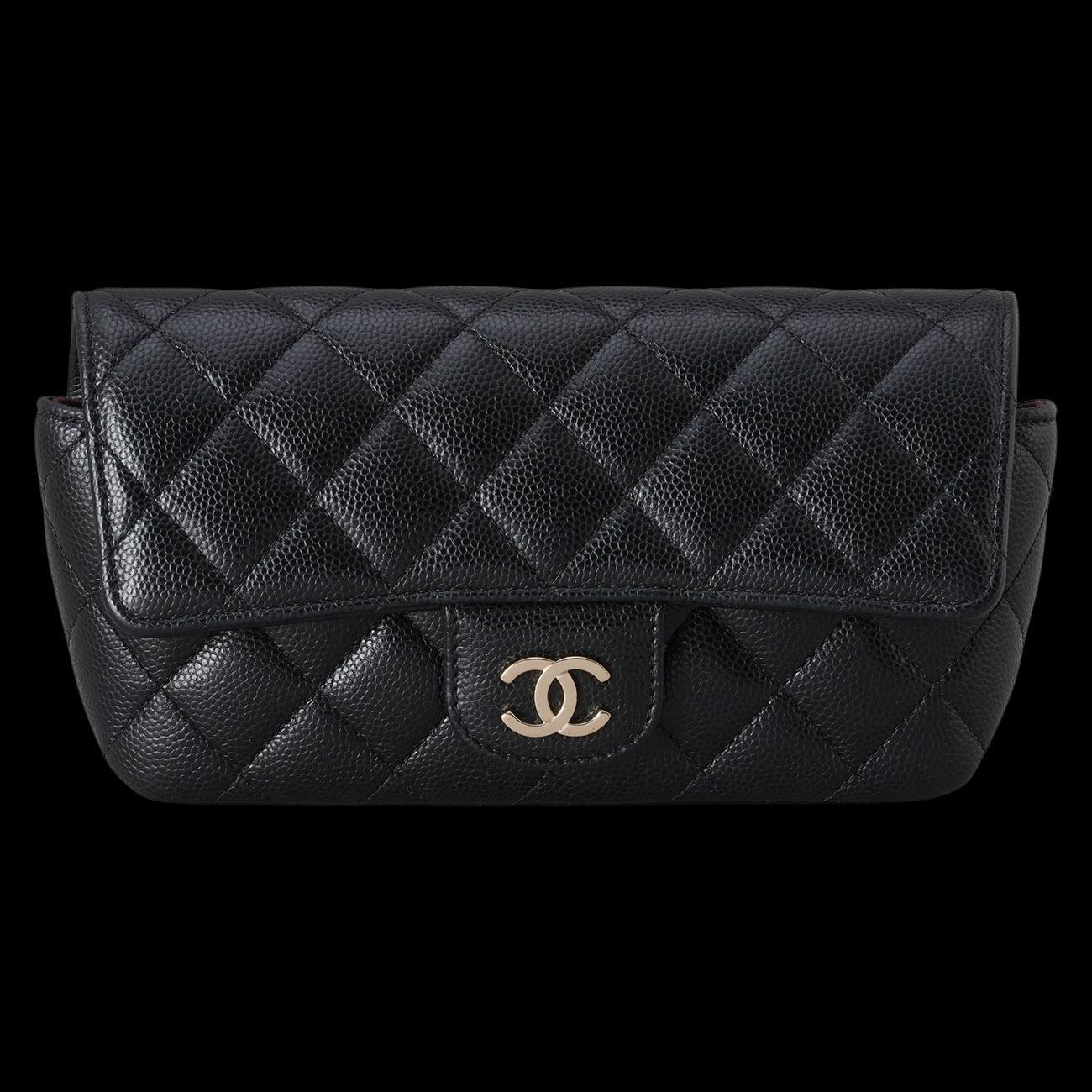 CHANEL(USED)샤넬 캐비어 선글라스 케이스 체인백