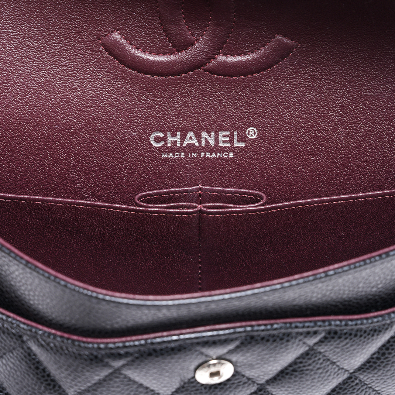 CHANEL(USED)샤넬 A01112 캐비어 클래식 미듐 플랩백