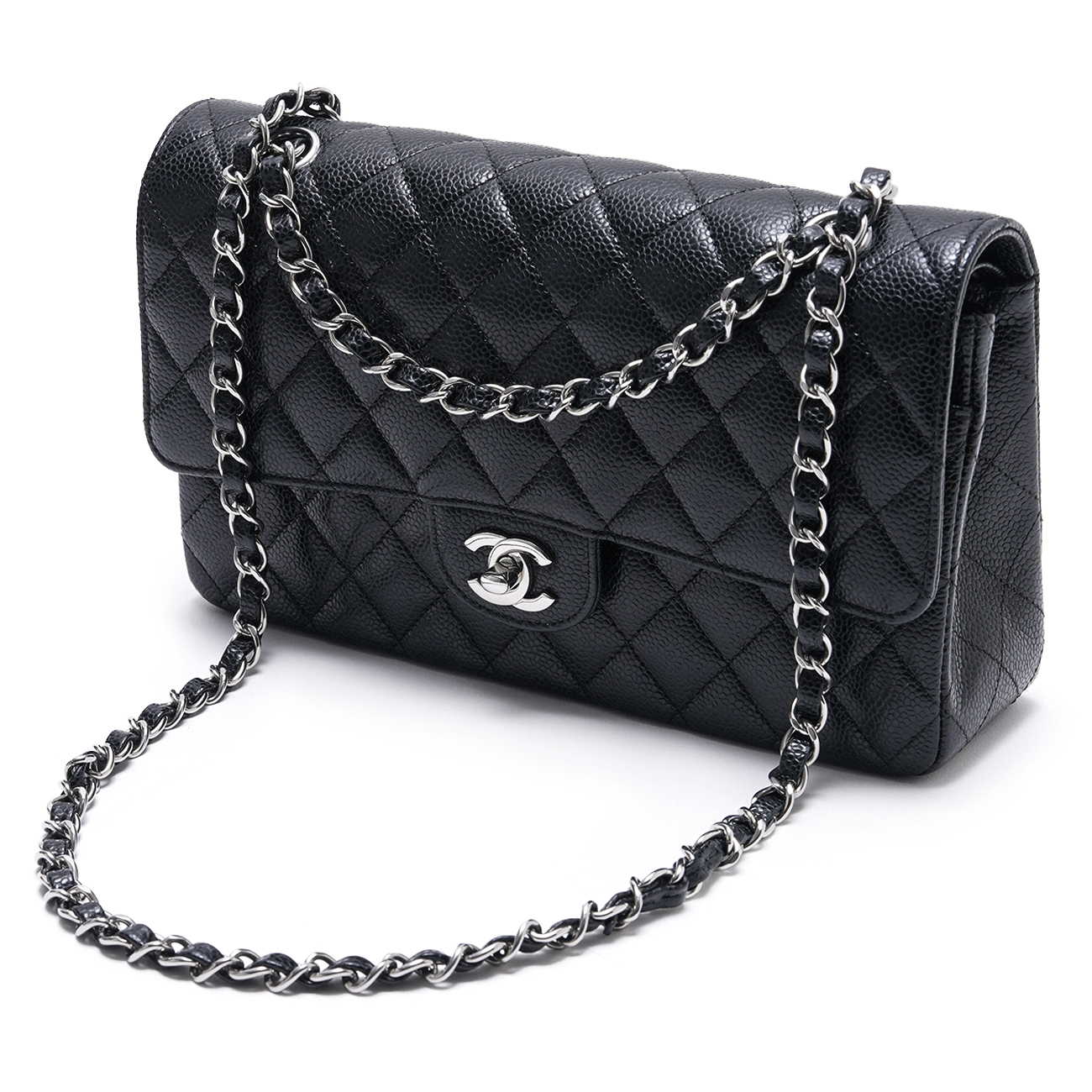 CHANEL(USED)샤넬 A01112 캐비어 클래식 미듐 플랩백