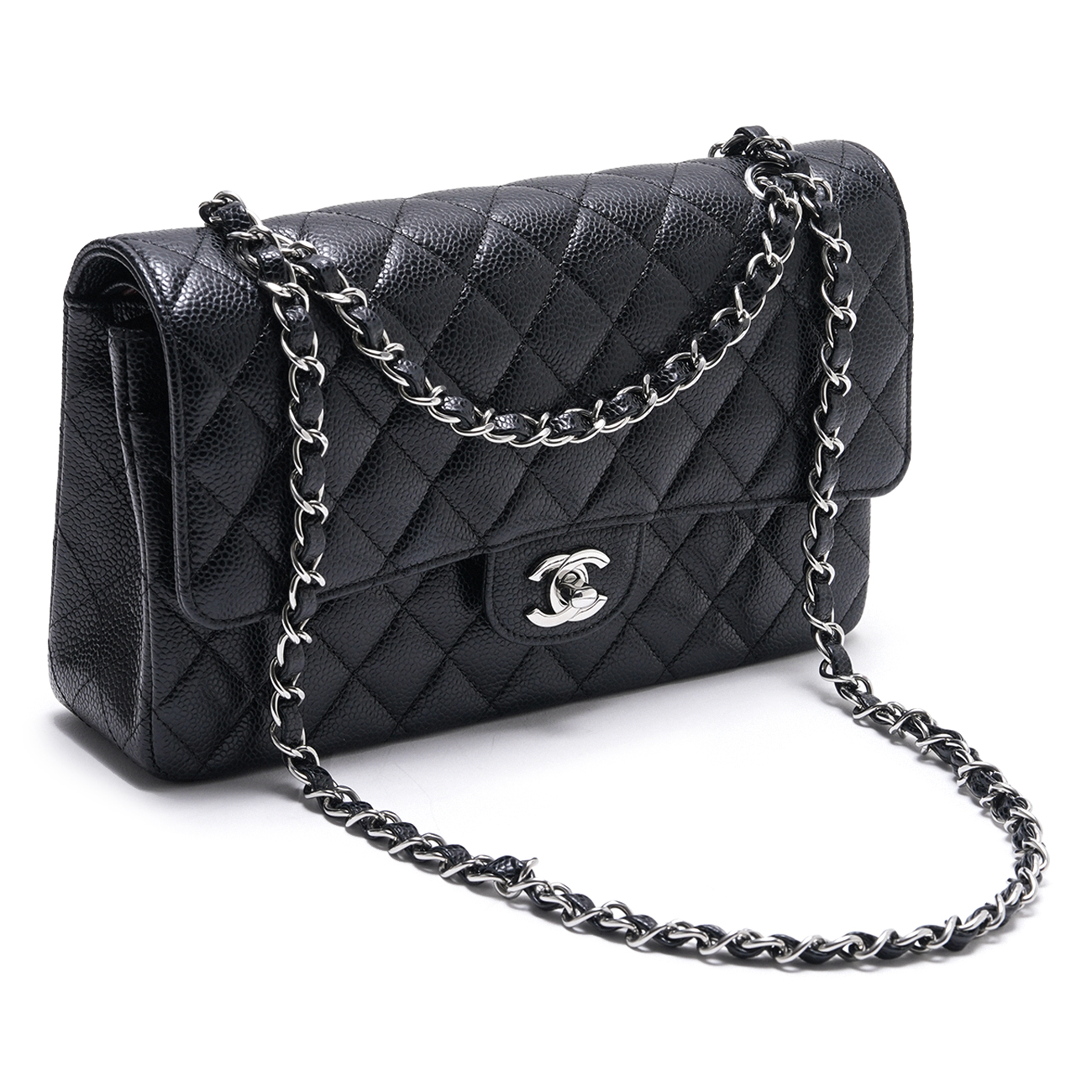 CHANEL(USED)샤넬 A01112 캐비어 클래식 미듐 플랩백