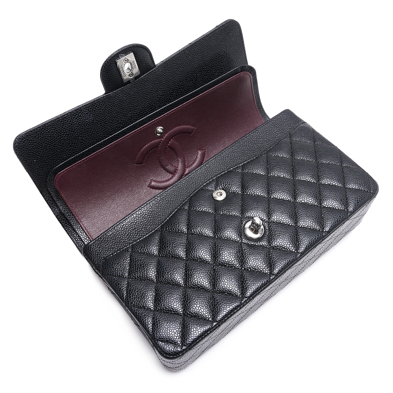 CHANEL(USED)샤넬 A01112 캐비어 클래식 미듐 플랩백